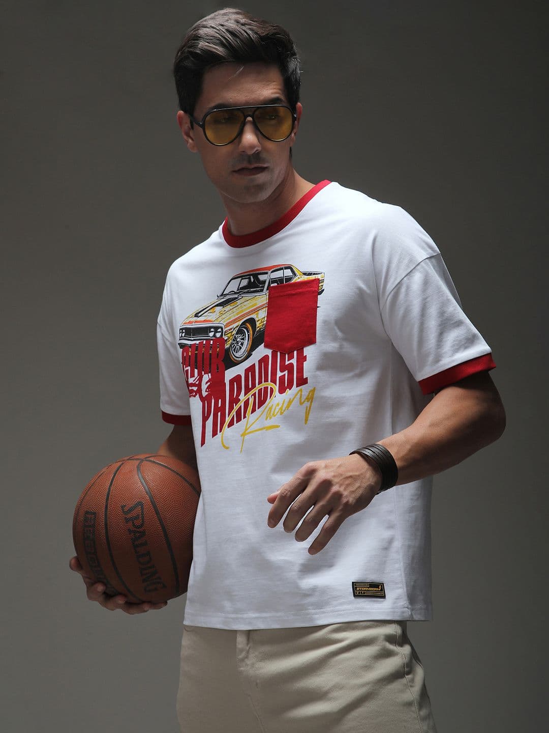 Stormborn Men Drop-Shoulder Printed Cotton Oversized Tshirt - view 1