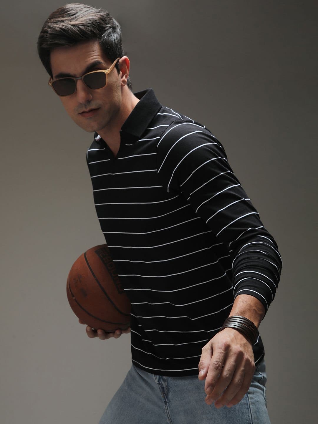 DILLINGER Men Regular Long Sleeve Polo Striped Tshirt - view 1