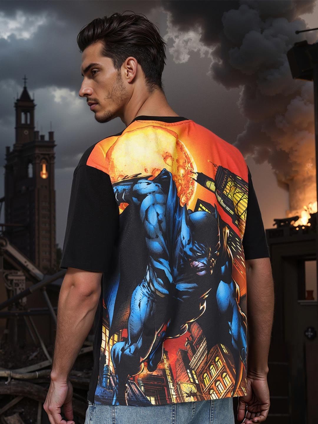 The Indian Garage Co Men Printed Pockets Boxy T-shirt - view 1