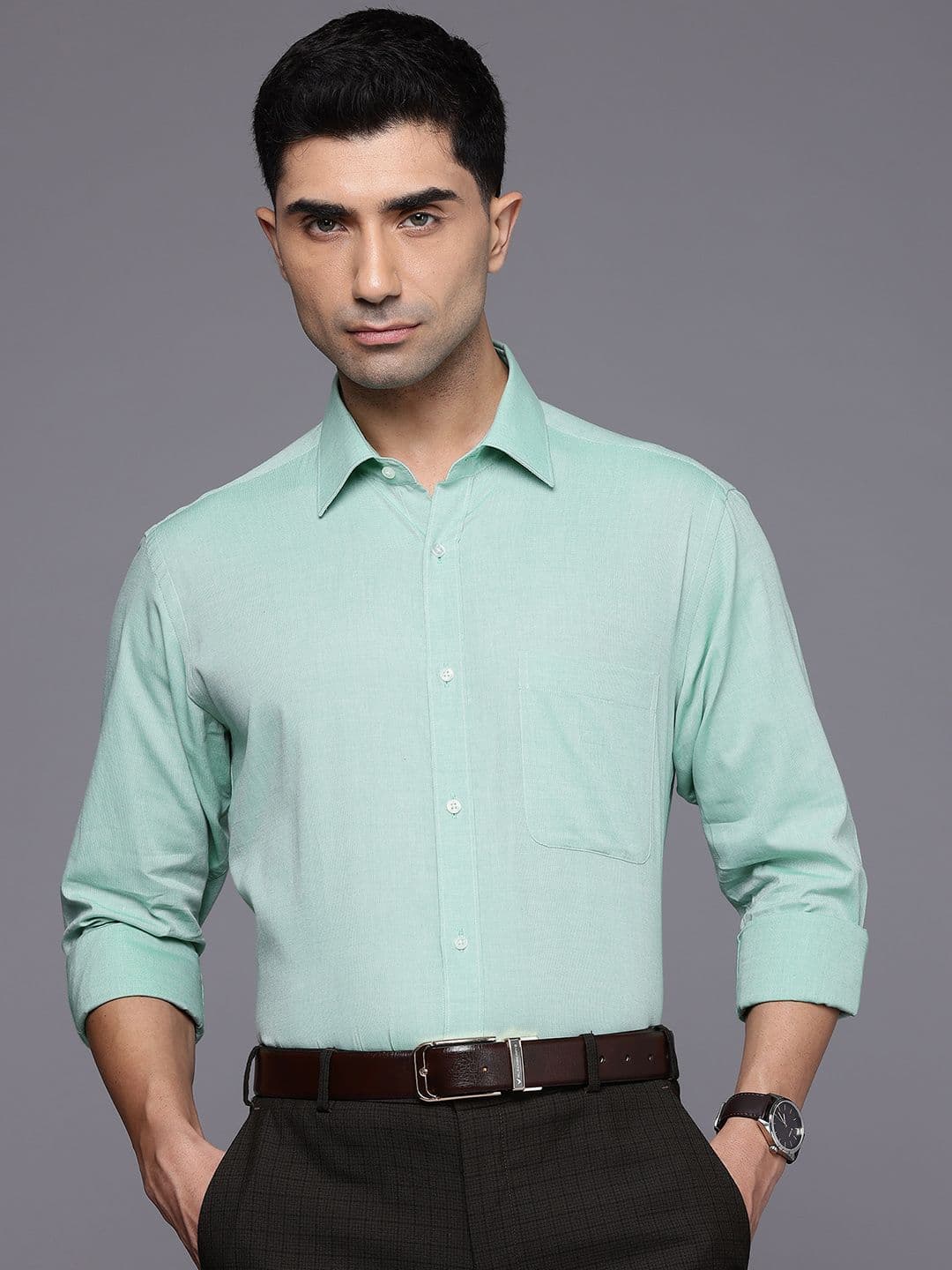 Raymond Slim Fit Pure Cotton Formal Shirt - view 1