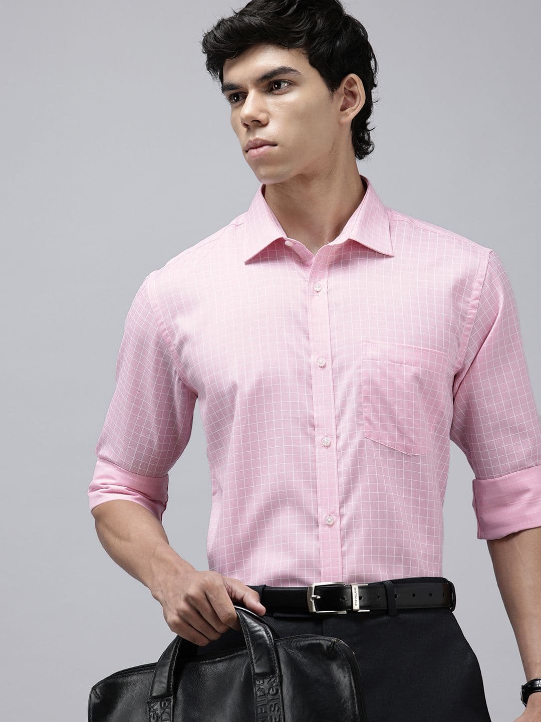 Park Avenue Slim Fit Checked Formal Shirt - view 1