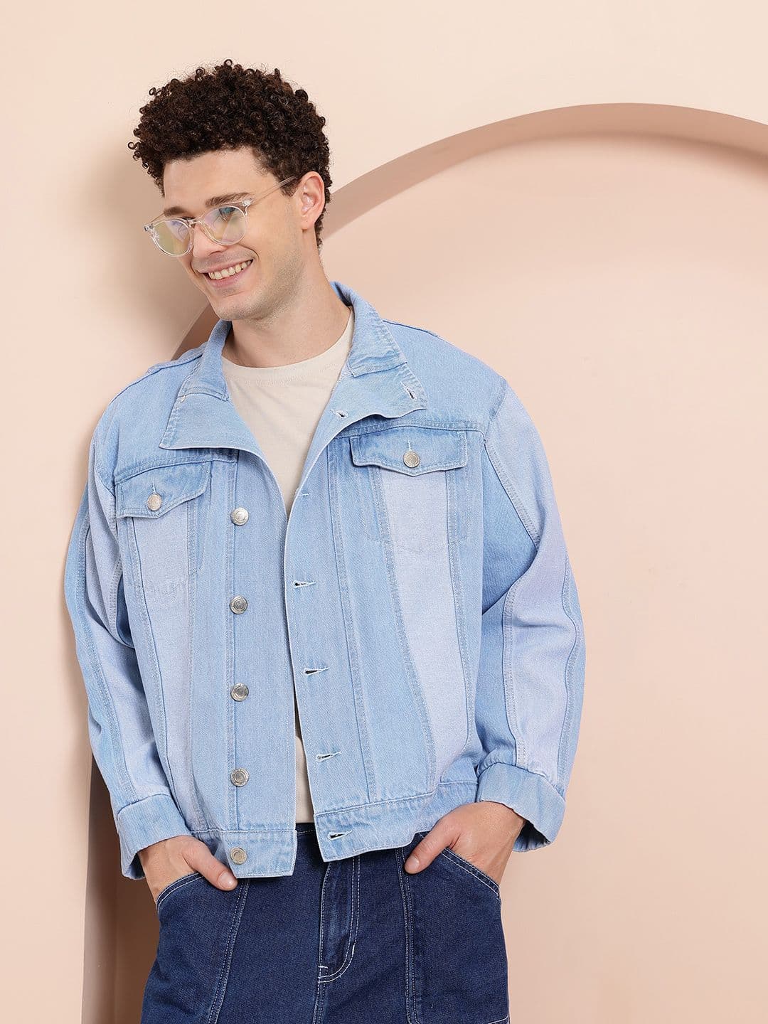Mast & Harbour Spread Collar Denim Jacket - view 1