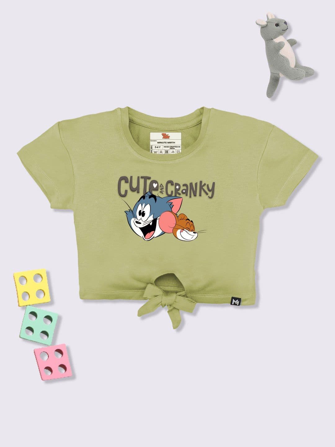 YK X Minute Mirth Tom & Jerry Printed Tie-Up Top - view 1