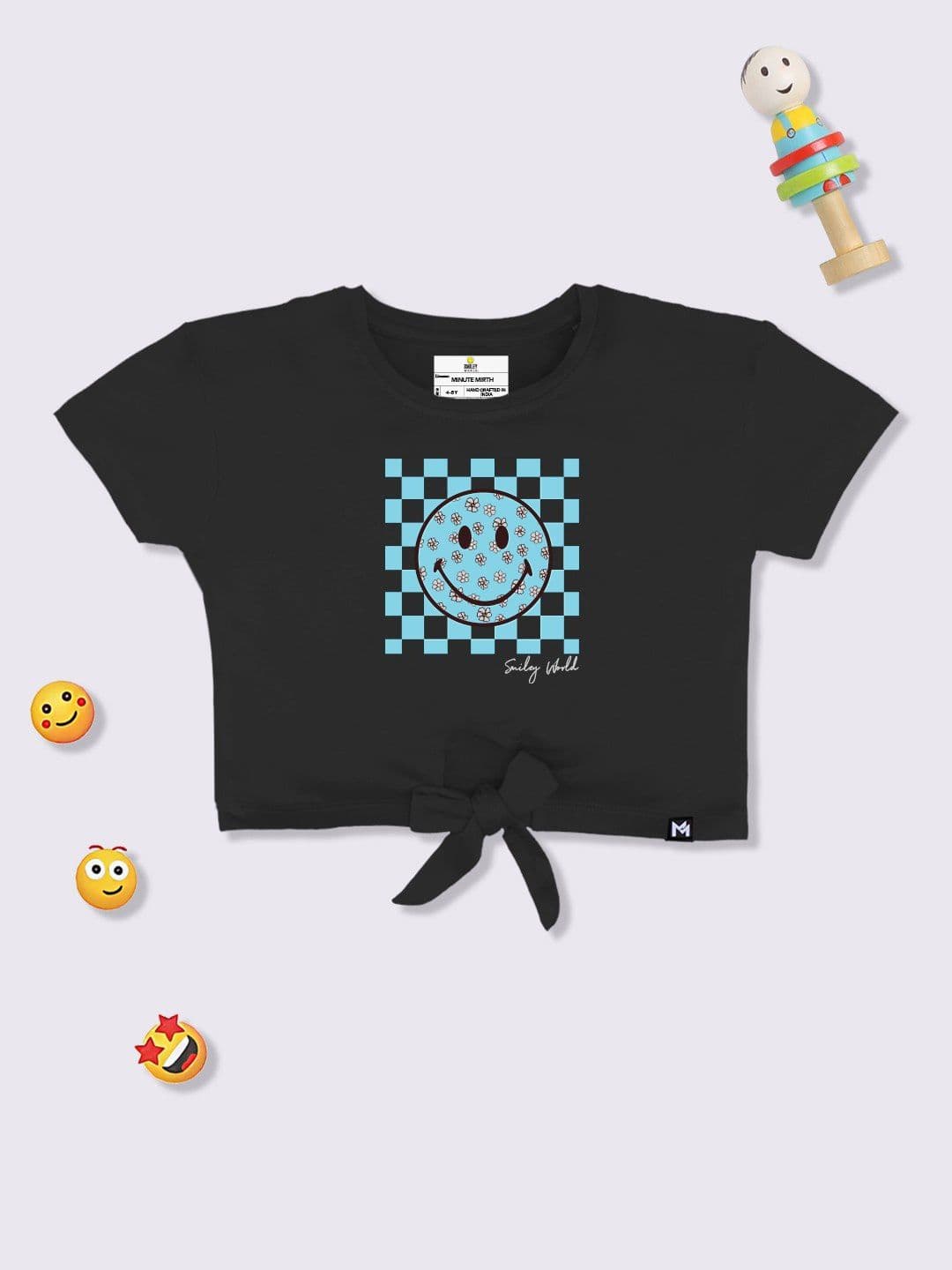 YK X Minute Mirth Conversational Printed Tie-Up Top - view 1