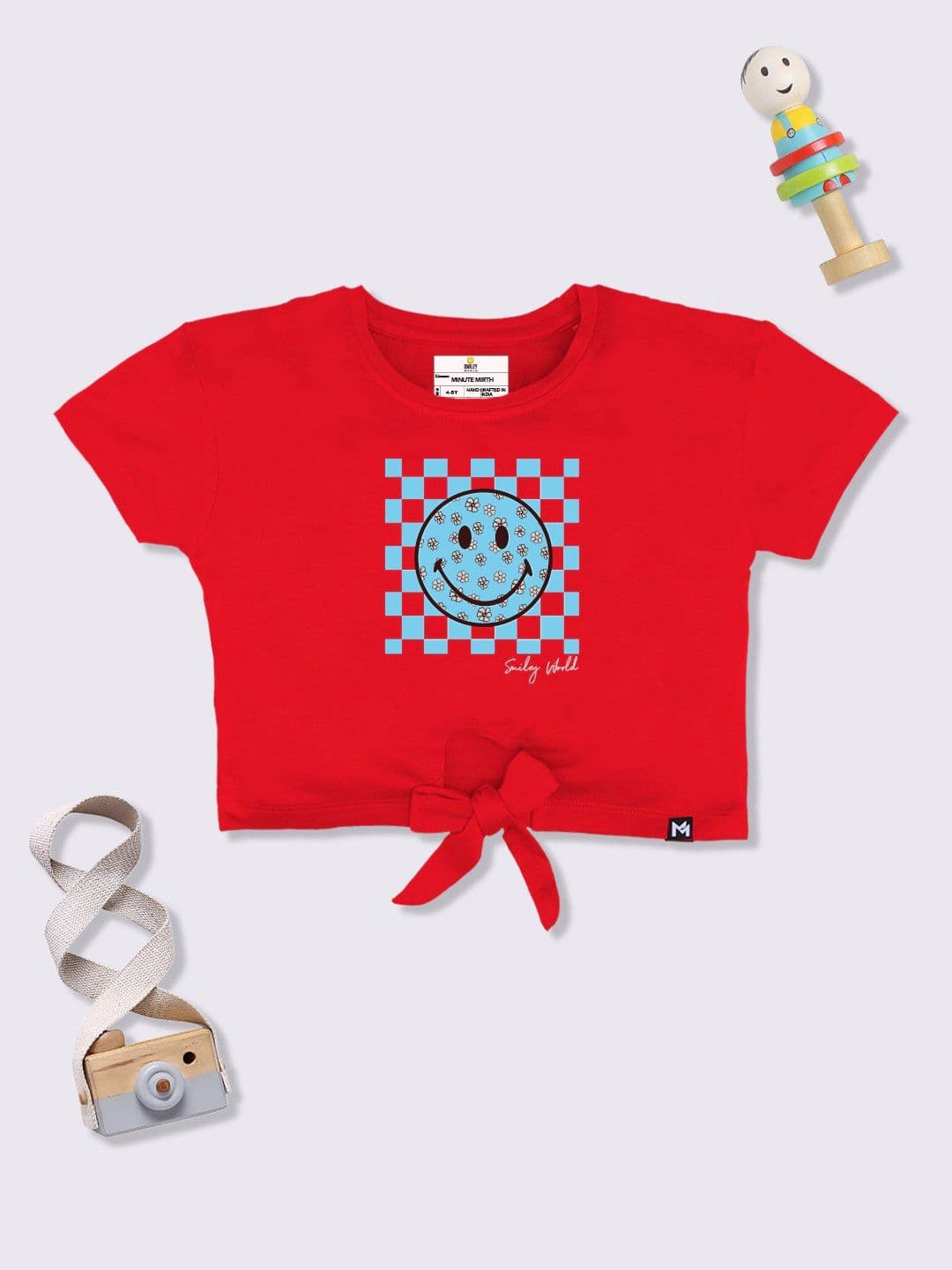 YK X Minute Mirth Conversational Printed Tie-Up Top - view 1