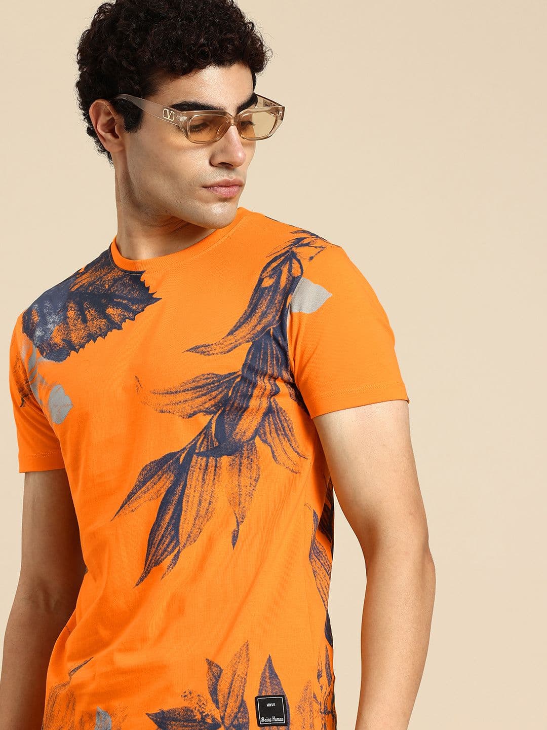 Being Human Graphic Printed Pure Cotton Slim Fit T-shirt - view 1