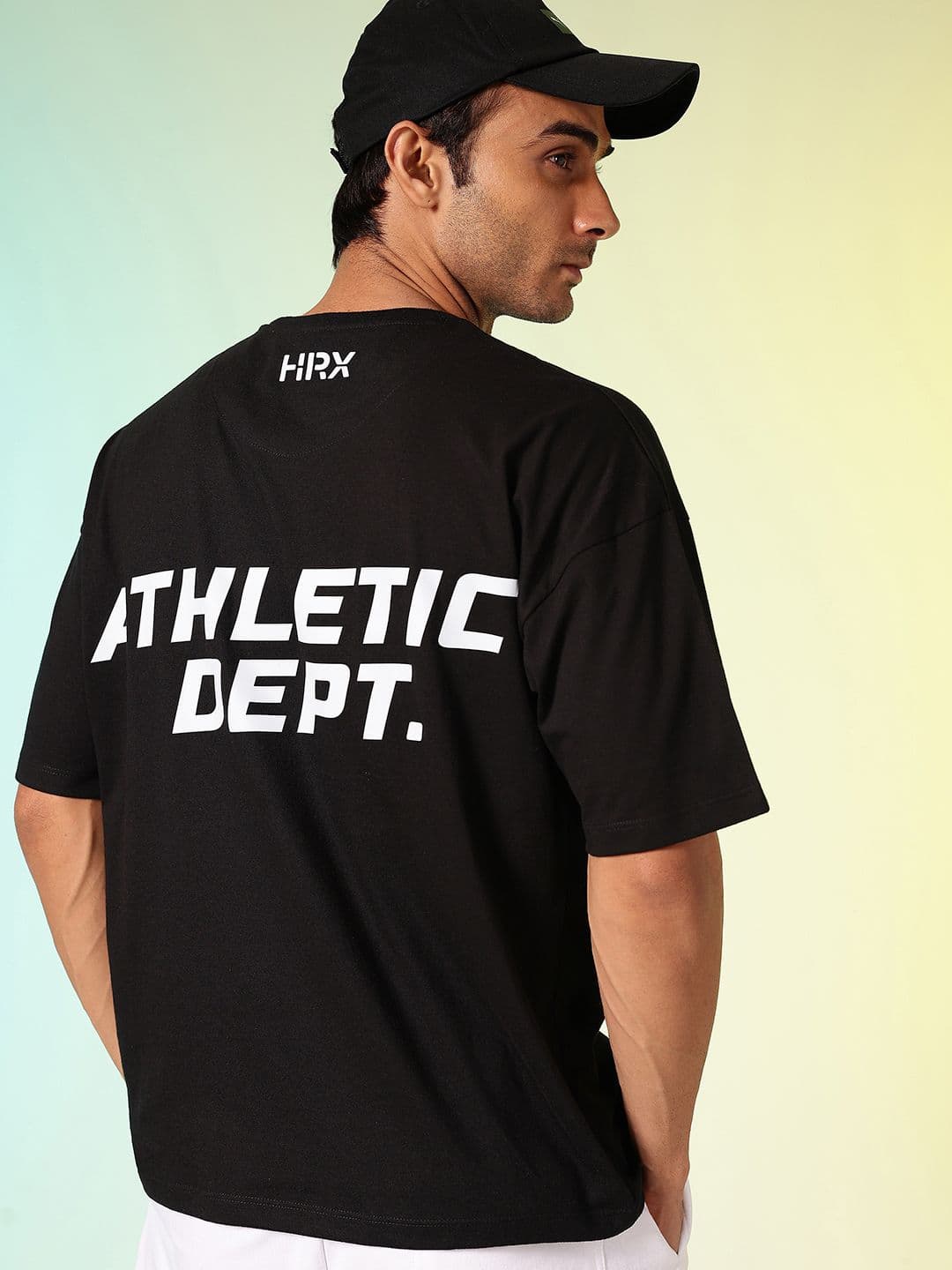 HRX by Hrithik Roshan Men Printed Drop-Shoulder Sleeves Oversized Pure Cotton T-shirt - view 1