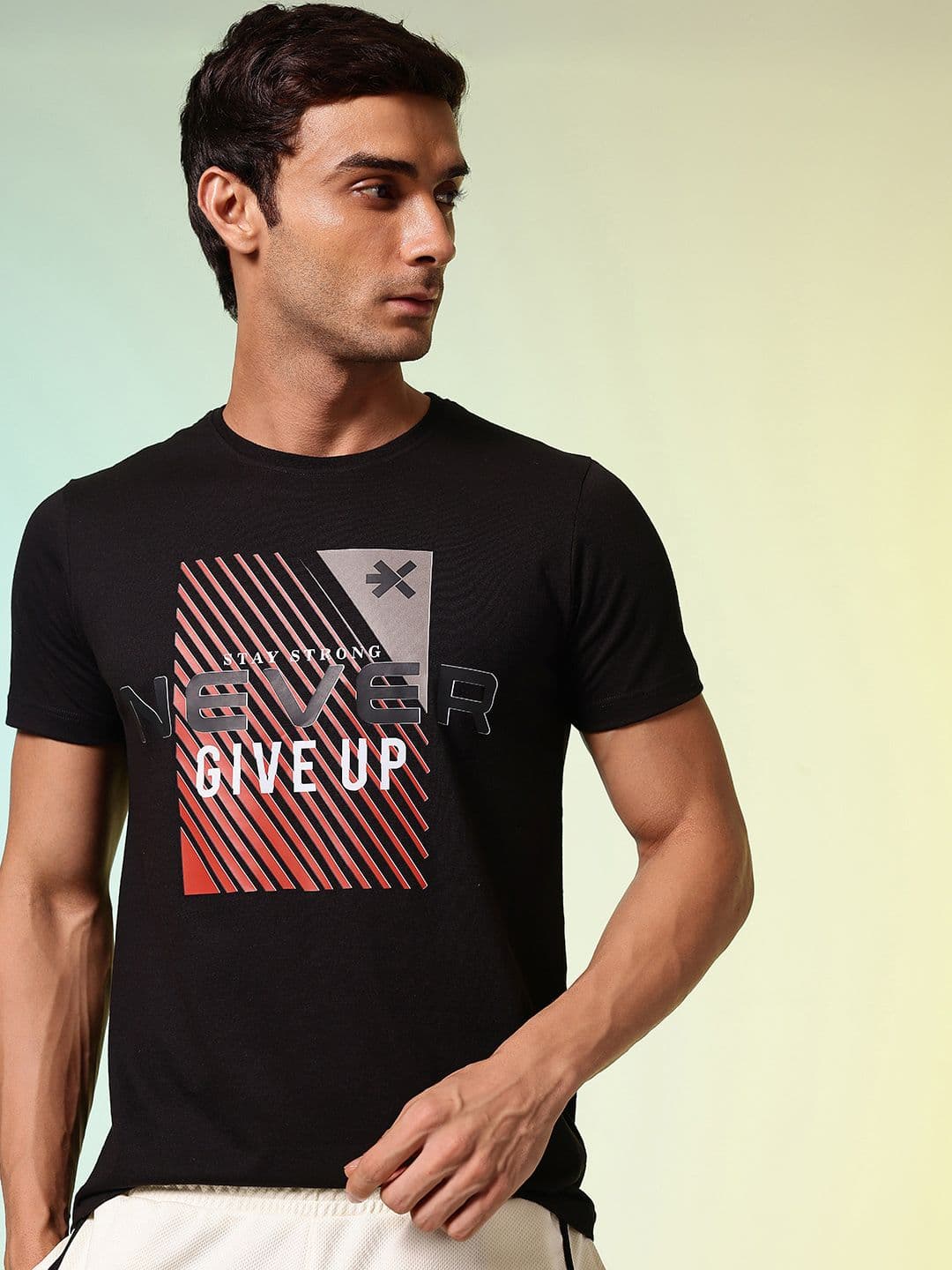 HRX by Hrithik Roshan Men Lifestyle Typography Printed Pure Cotton T-shirt - view 1