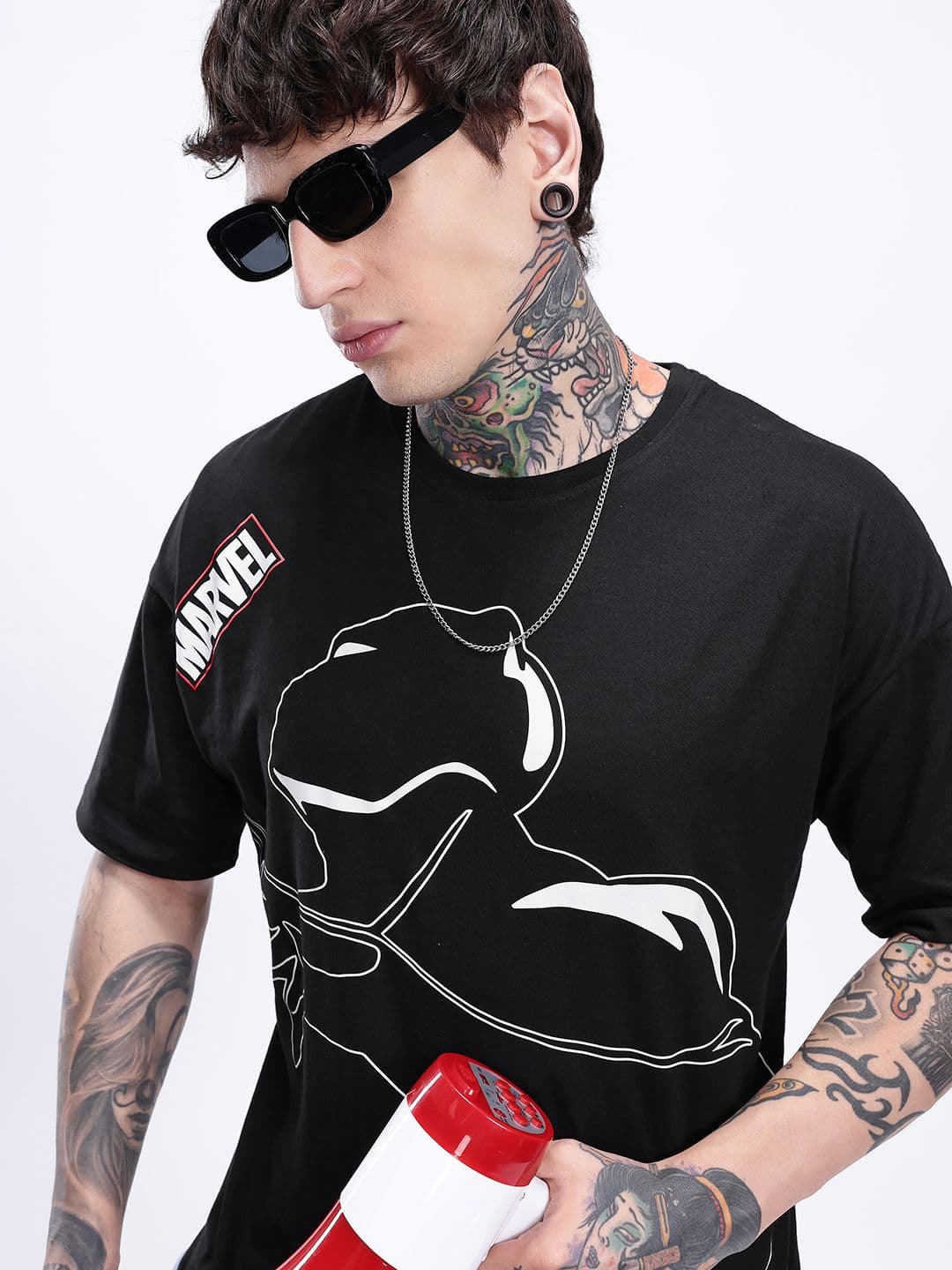 Kook N Keech Marvel Avengers Printed Drop-Shoulder Sleeves Pure Cotton T-shirt - view 1
