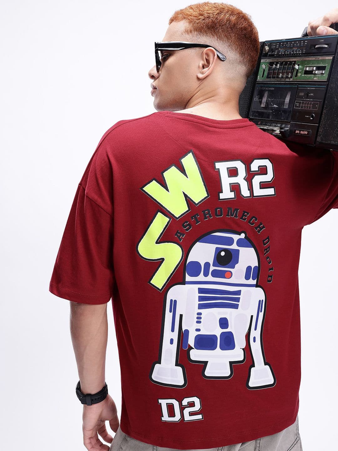 Kook N Keech Star Wars Oversized Star Wars Printed Drop-Shoulder Sleeves T-shirt - view 1