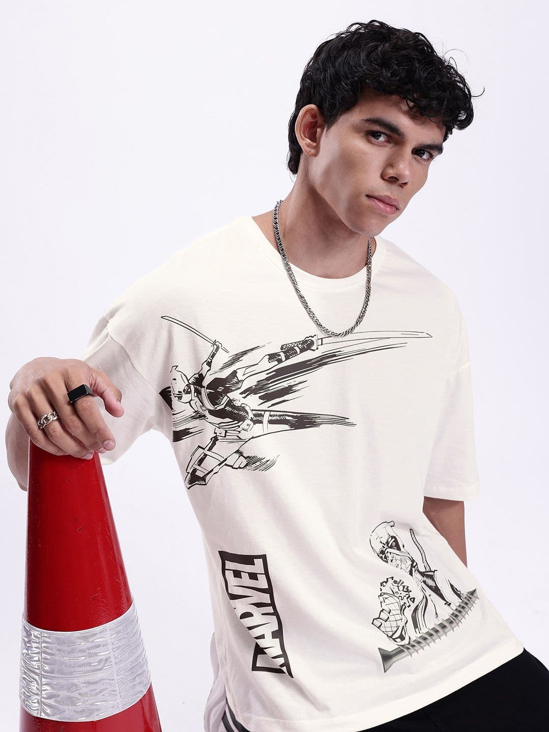 Kook N Keech Marvel Printed Drop-Shoulder Oversized T-shirt - view 1
