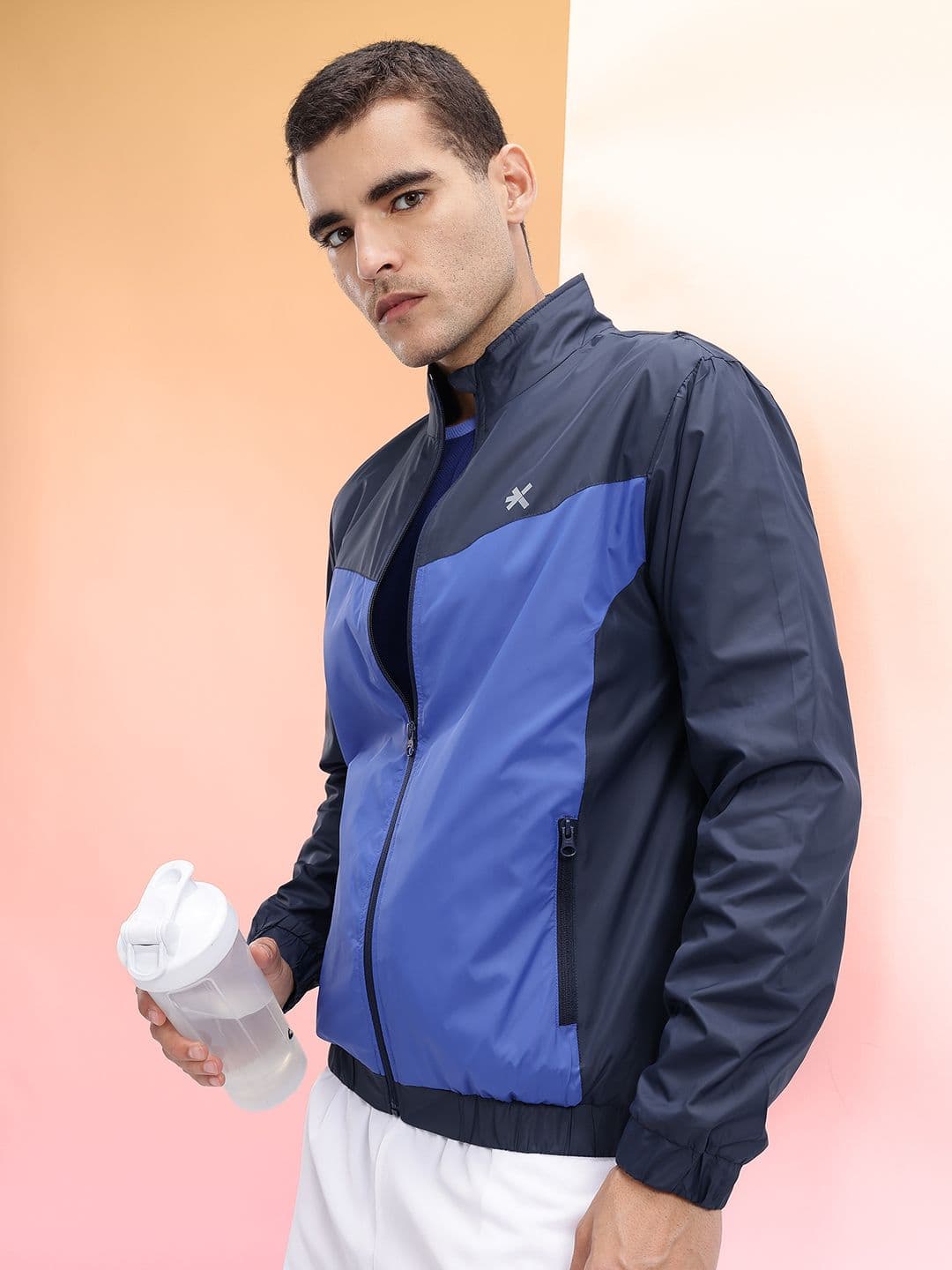 HRX by Hrithik Roshan Rapid-Dry Colourblocked Running Jacket - view 1