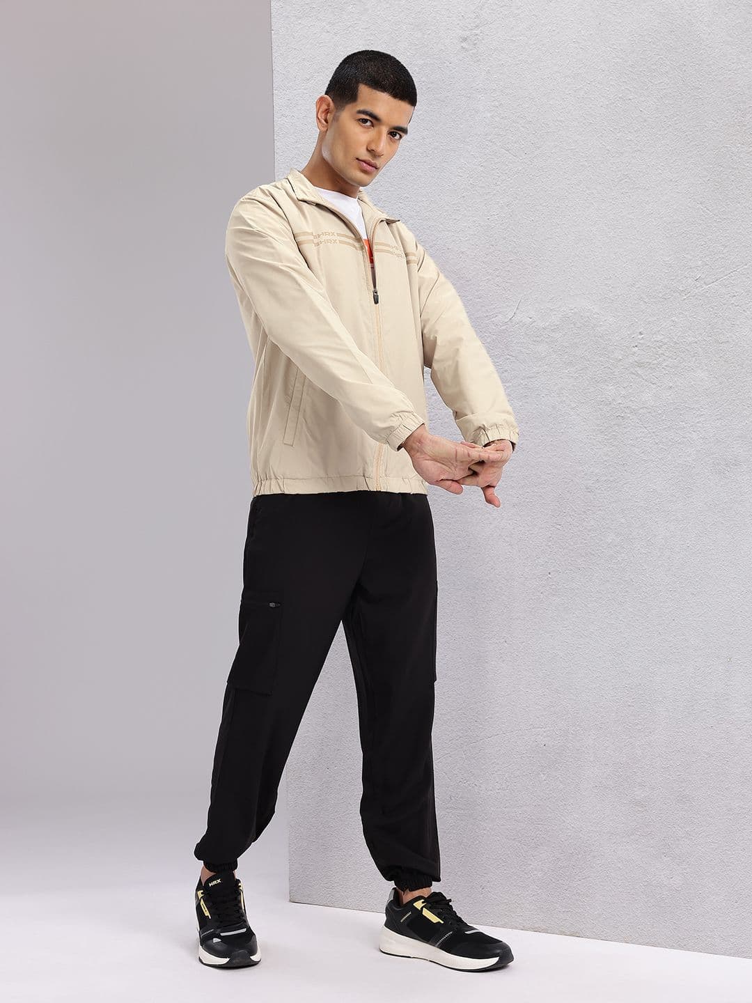 HRX by Hrithik Roshan Striped Detail Rapid-Dry Training Jacket - view 1