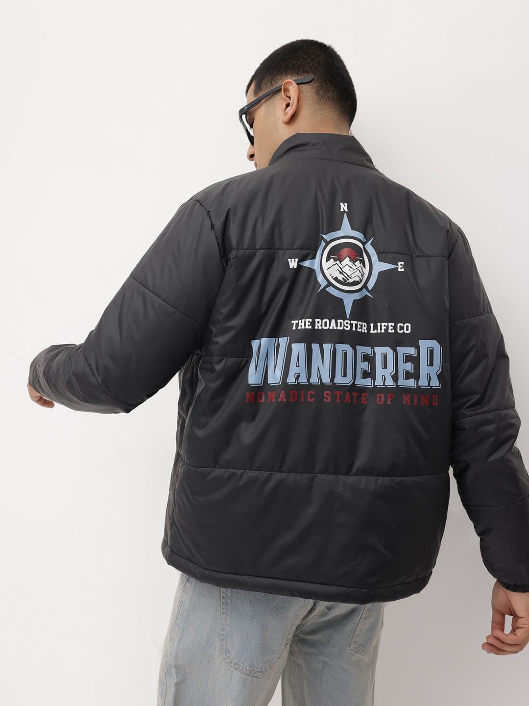 The Roadster Life Co. Printed Mock Collar Padded Jacket - view 1