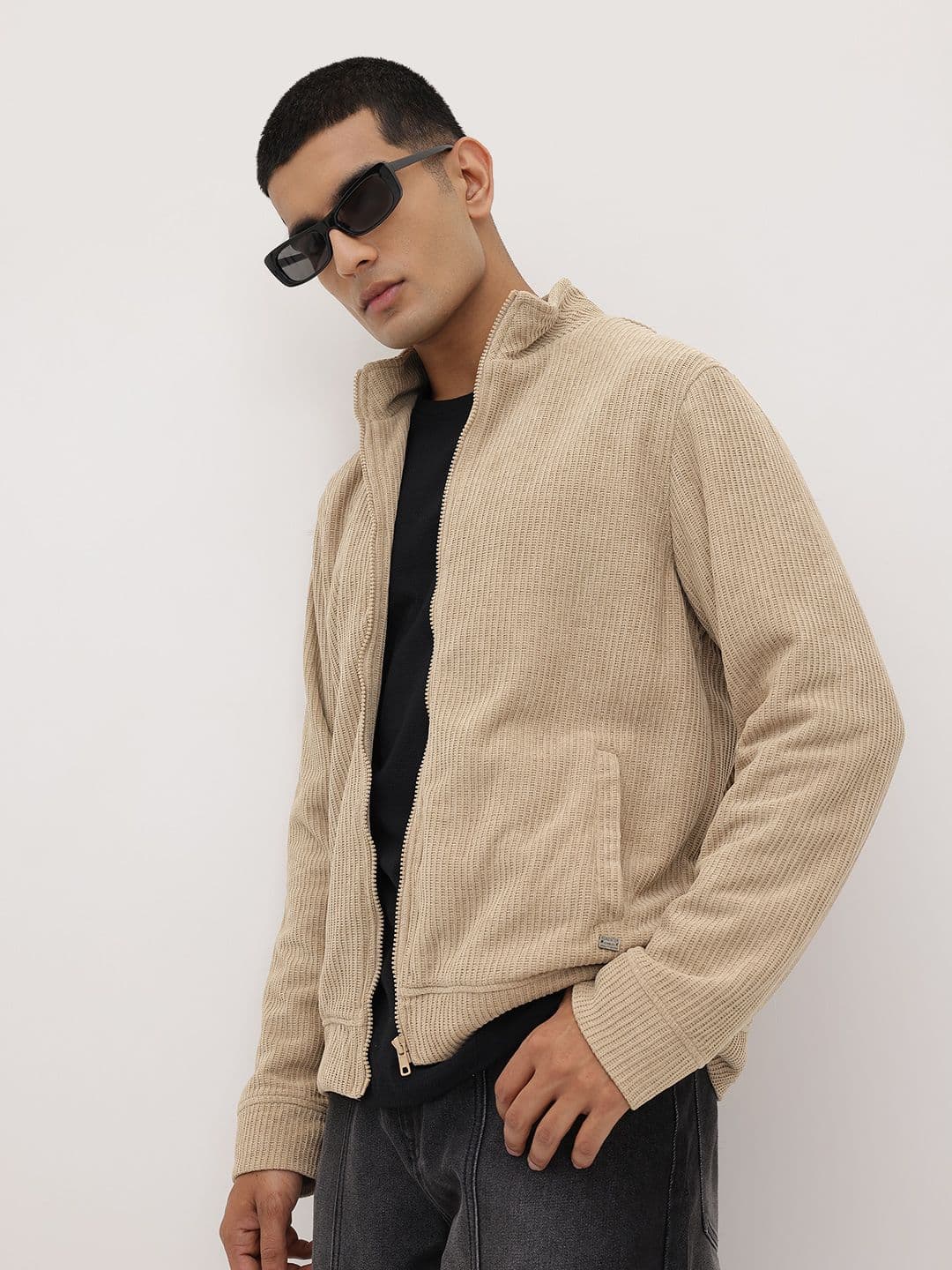 The Roadster Life Co. Ribbed Mock Collar Tailored Jacket - view 1