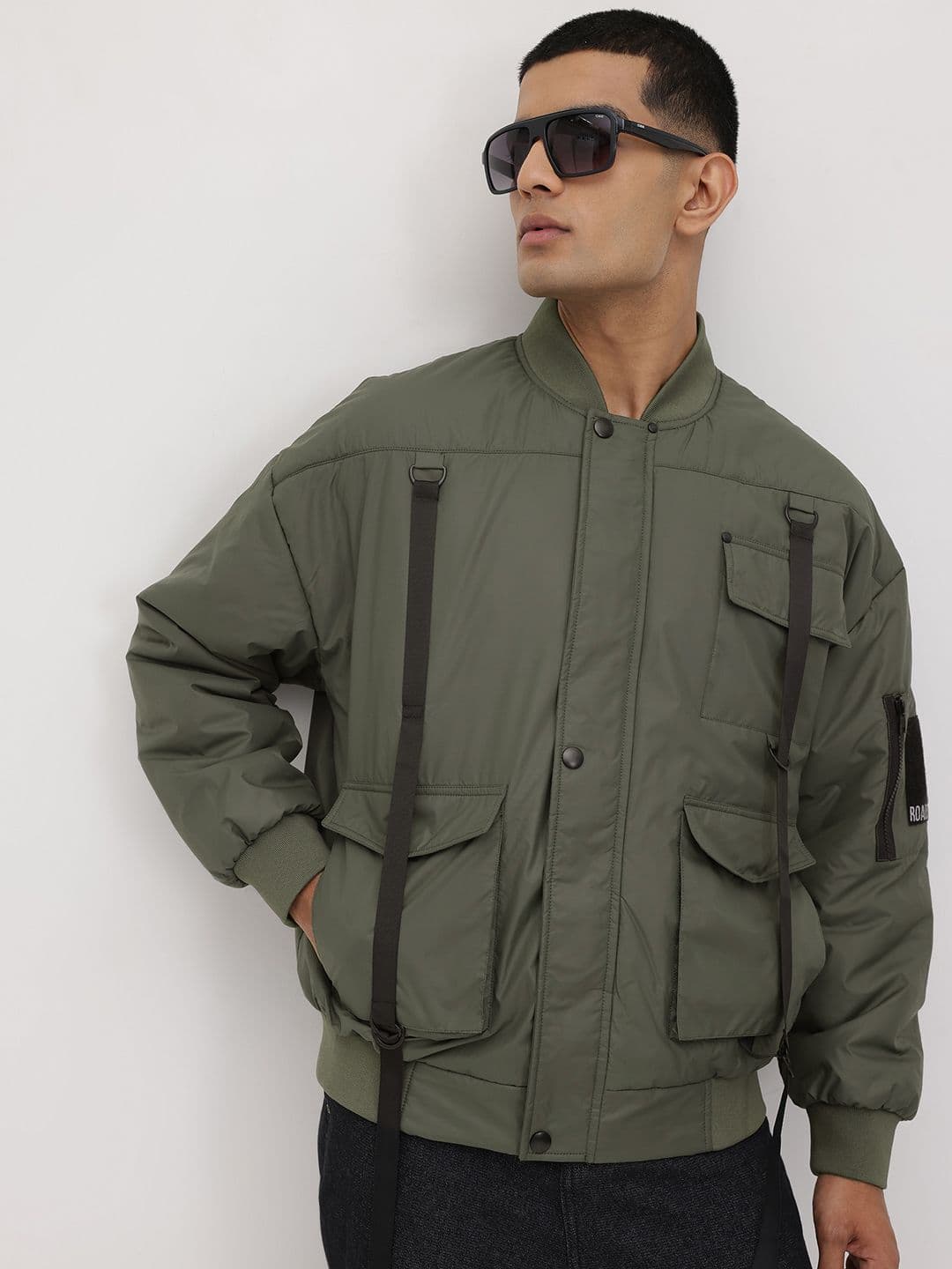 The Roadster Life Co. Stand Collar Fastening Detail Tailored Jacket - view 1