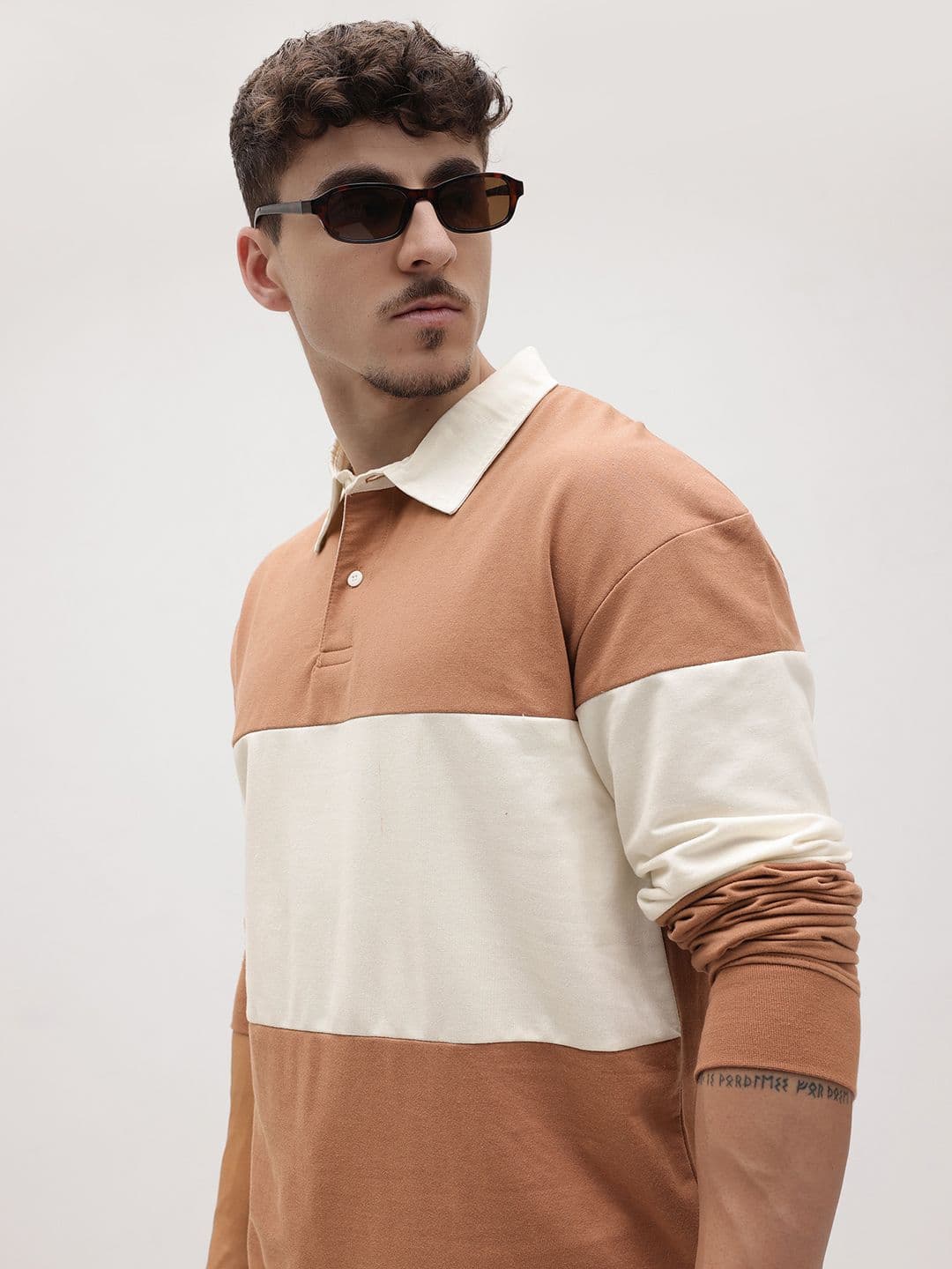 The Roadster Lifestyle Co. Men Colourblocked Polo Collar T-shirt - view 1