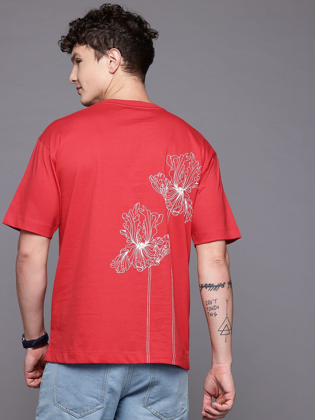 Allen Solly Floral Print Relaxed Pure Cotton T-shirt - view 1