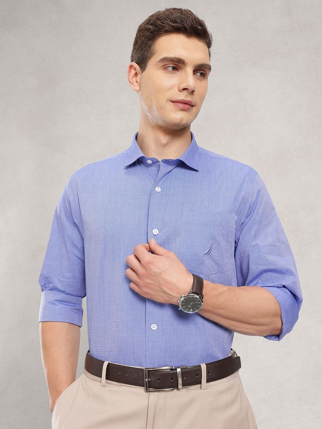 Nautica Mens Premium Cotton Slim Fit Formal Shirt - view 1
