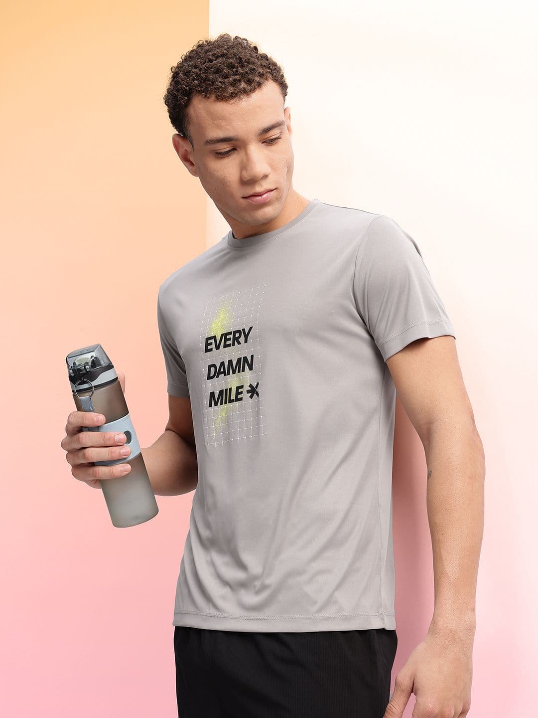 HRX by Hrithik Roshan Typography Printed Running T-shirt - view 1