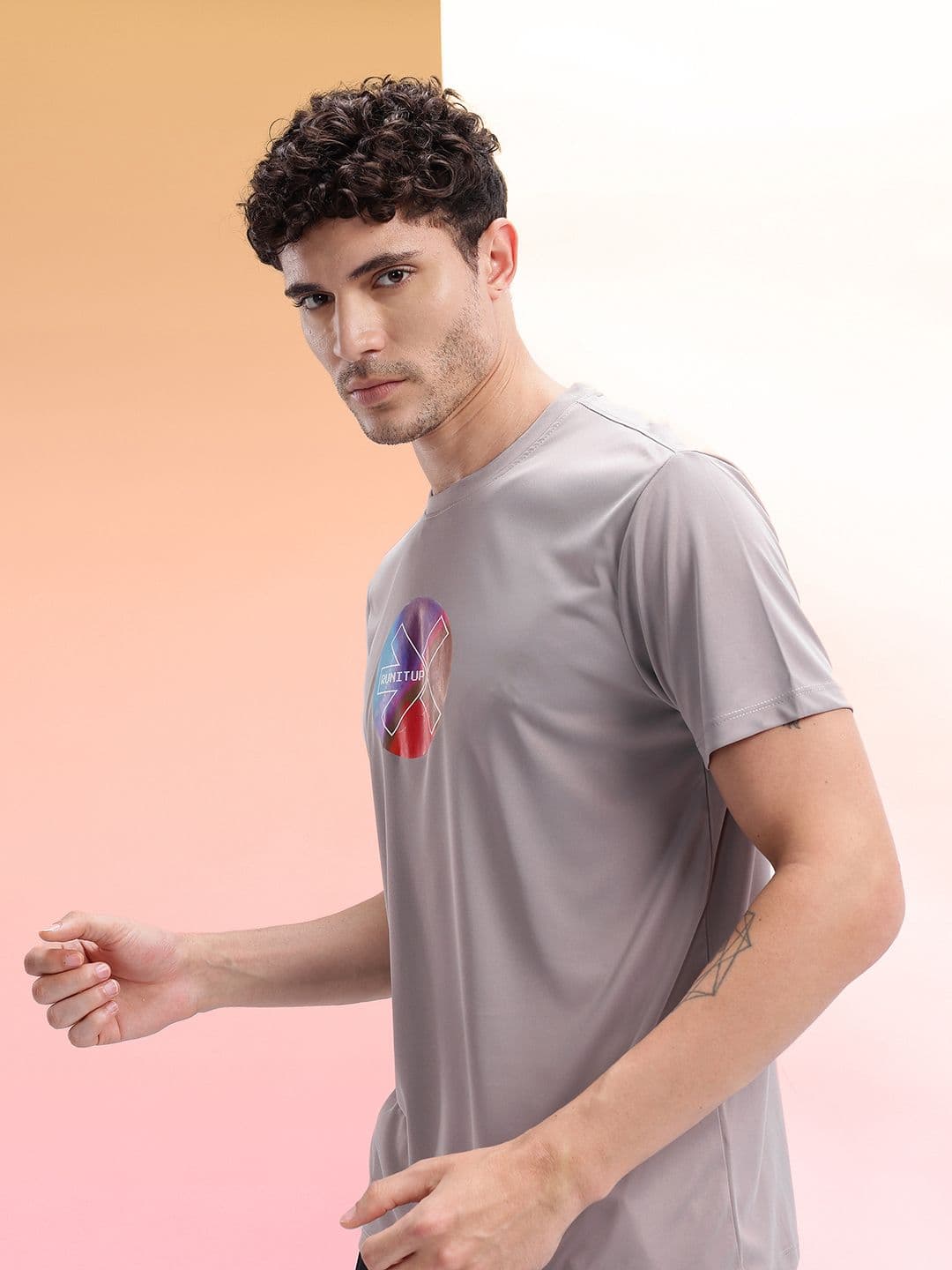 HRX by Hrithik Roshan Brand Logo Printed Running T-shirt - view 1