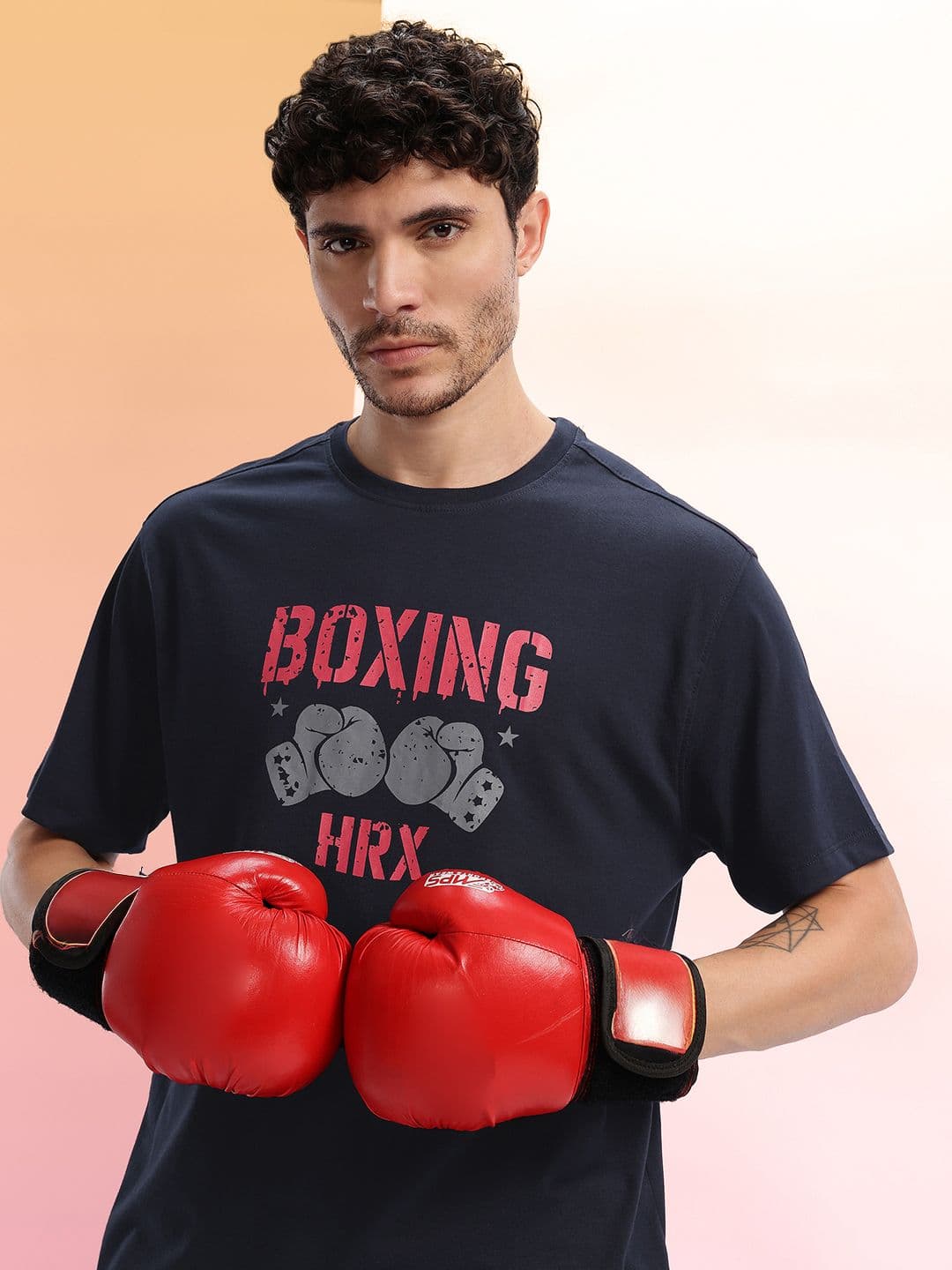 HRX by Hrithik Roshan Men Typography Printed Relaxed Fit Training T-shirt - view 1