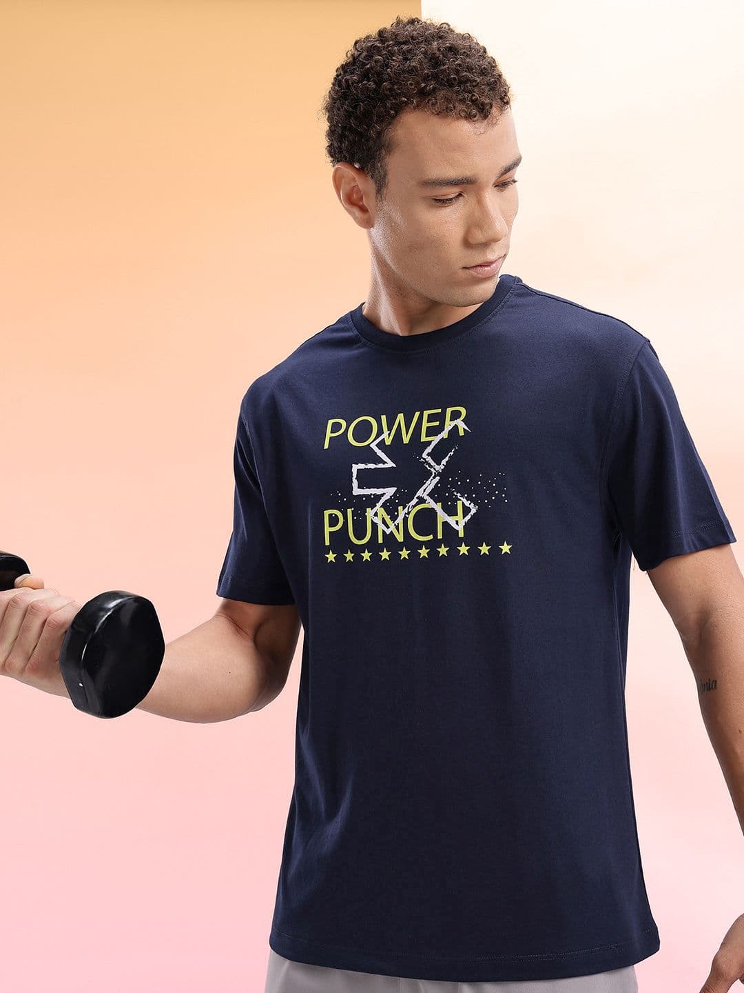 HRX by Hrithik Roshan Typography Printed Training T-shirt - view 1