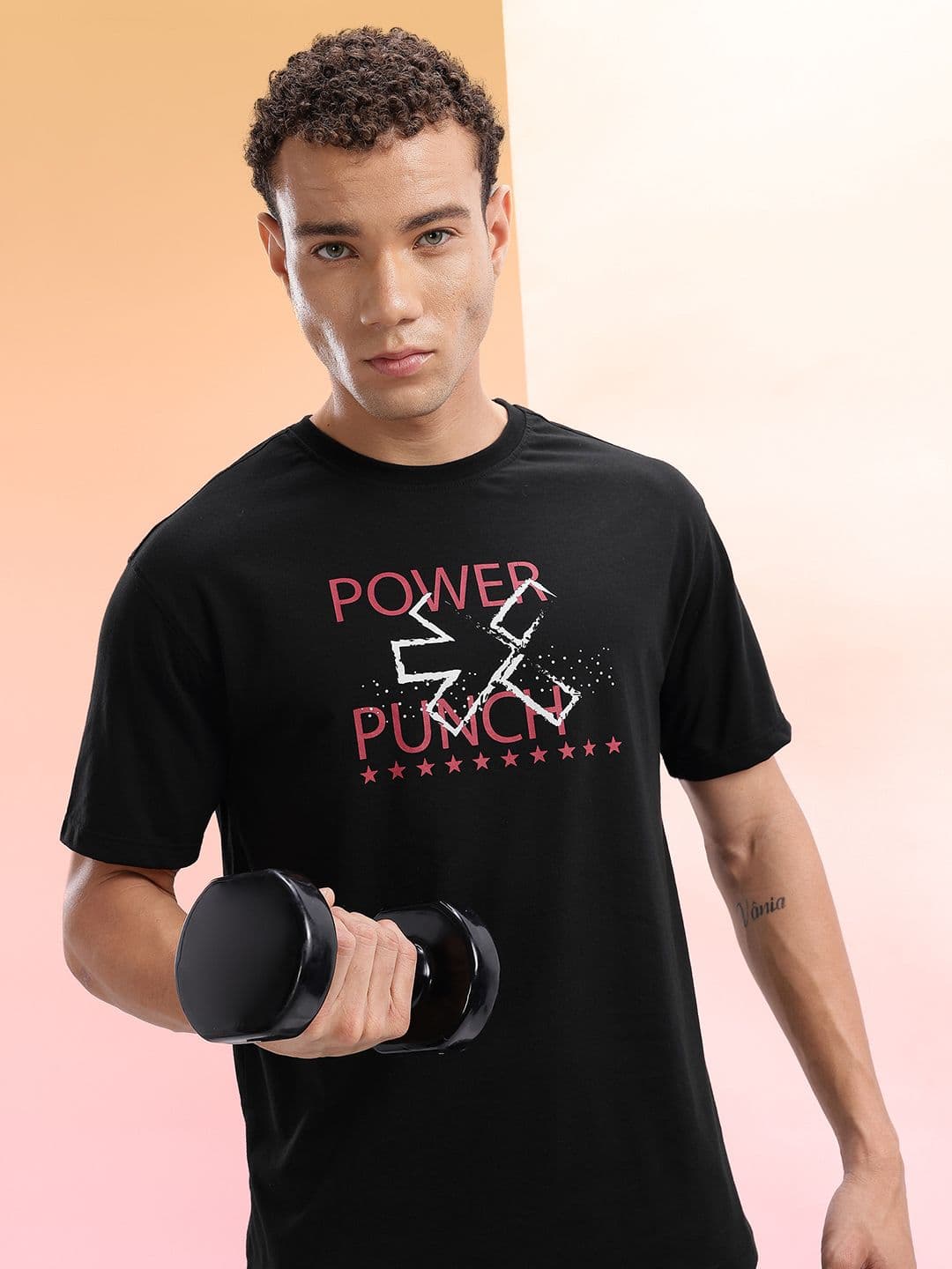HRX by Hrithik Roshan Typography Printed Training T-shirt - view 1