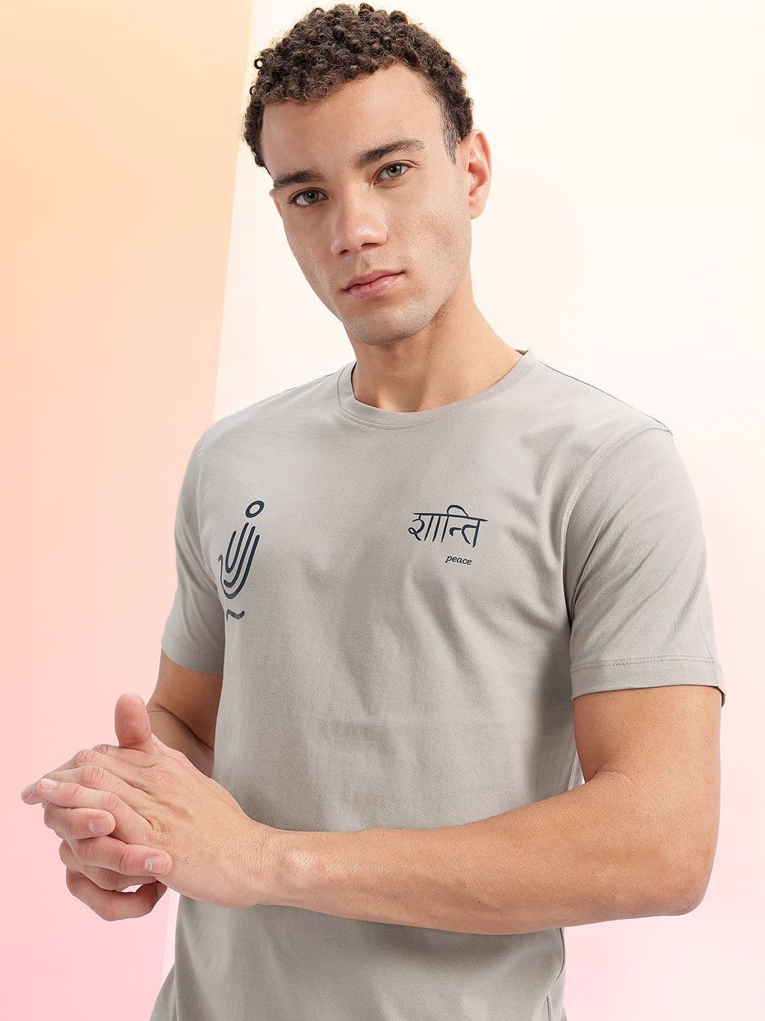 HRX by Hrithik Roshan Conversational Printed Pure Cotton Yoga T-shirt - view 1