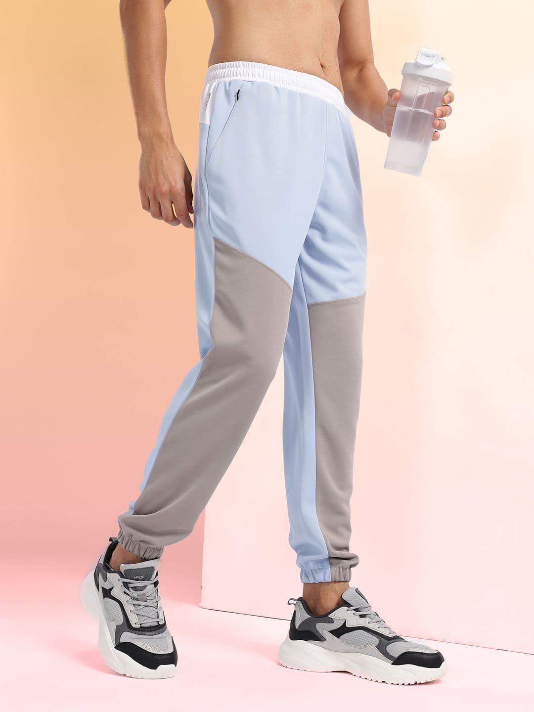 HRX by Hrithik Roshan Men Colourblocked Panelled Rapid-Dry Running Joggers - view 1