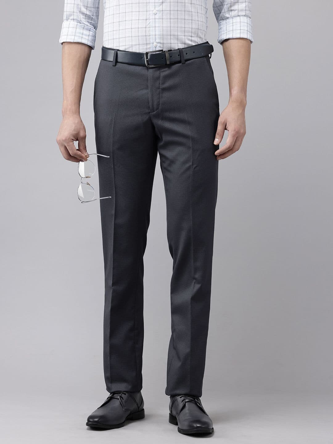 Arrow Men Textured Formal Tapered Fit Trousers - view 1