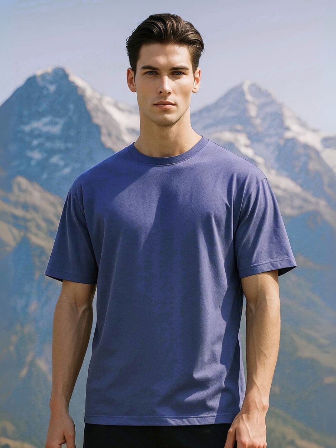 NOBERO Oversized Solid Pure Cotton T-shirt - view 1