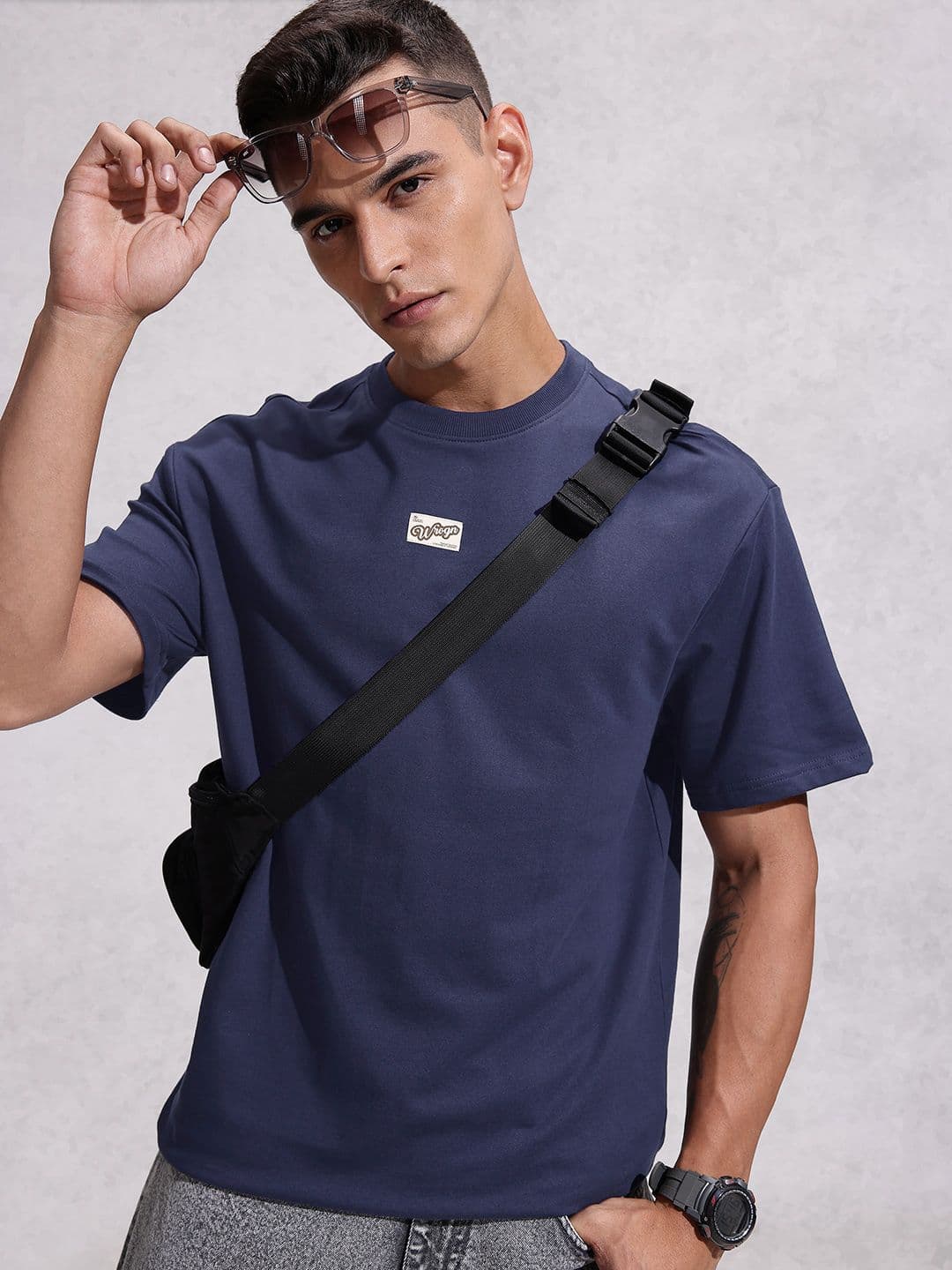 WROGN Pure Cotton Regular Fit T-shirt - view 1