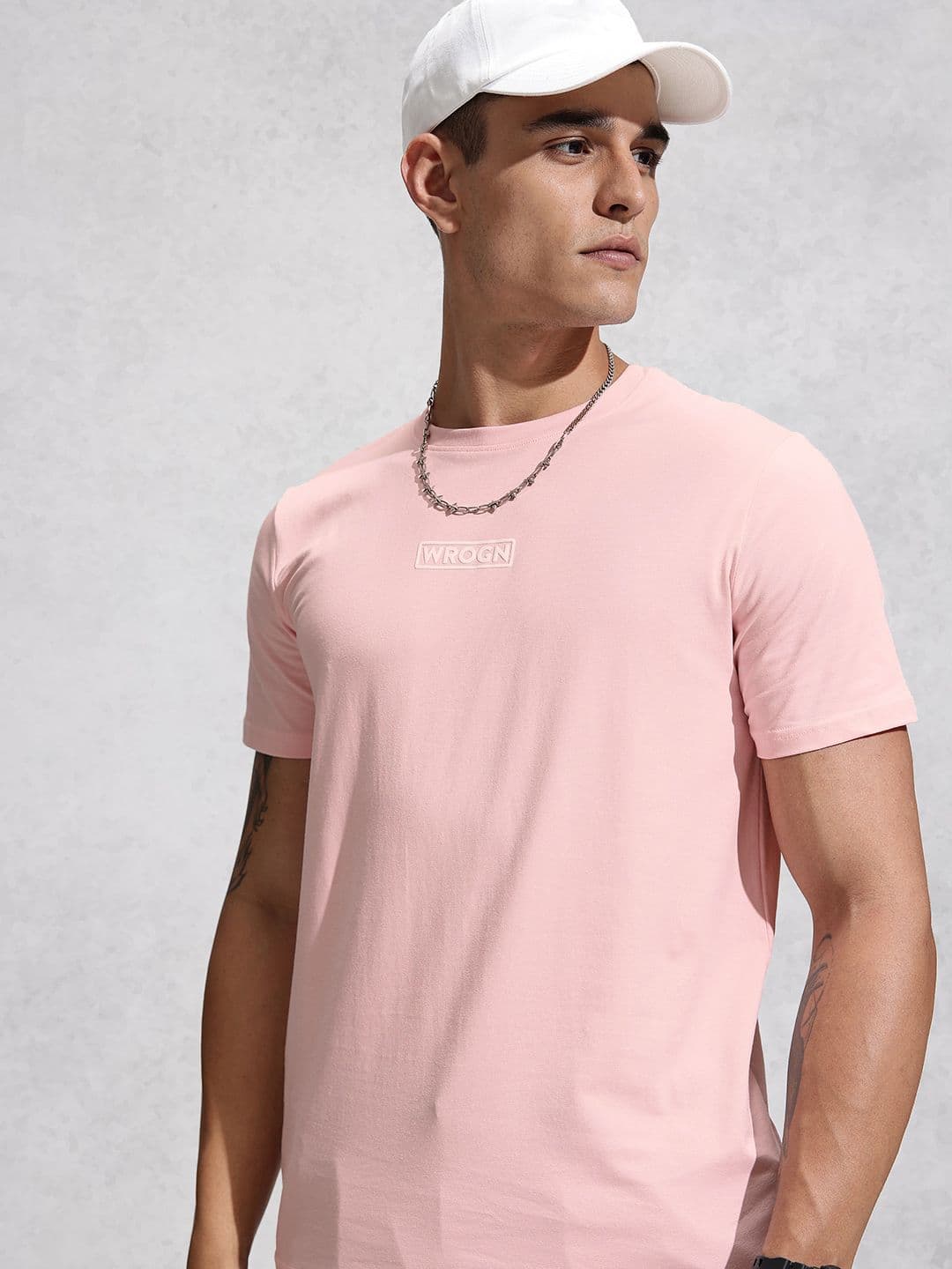 WROGN Drop-Shoulder Pure Cotton Oversized T-shirt - view 1