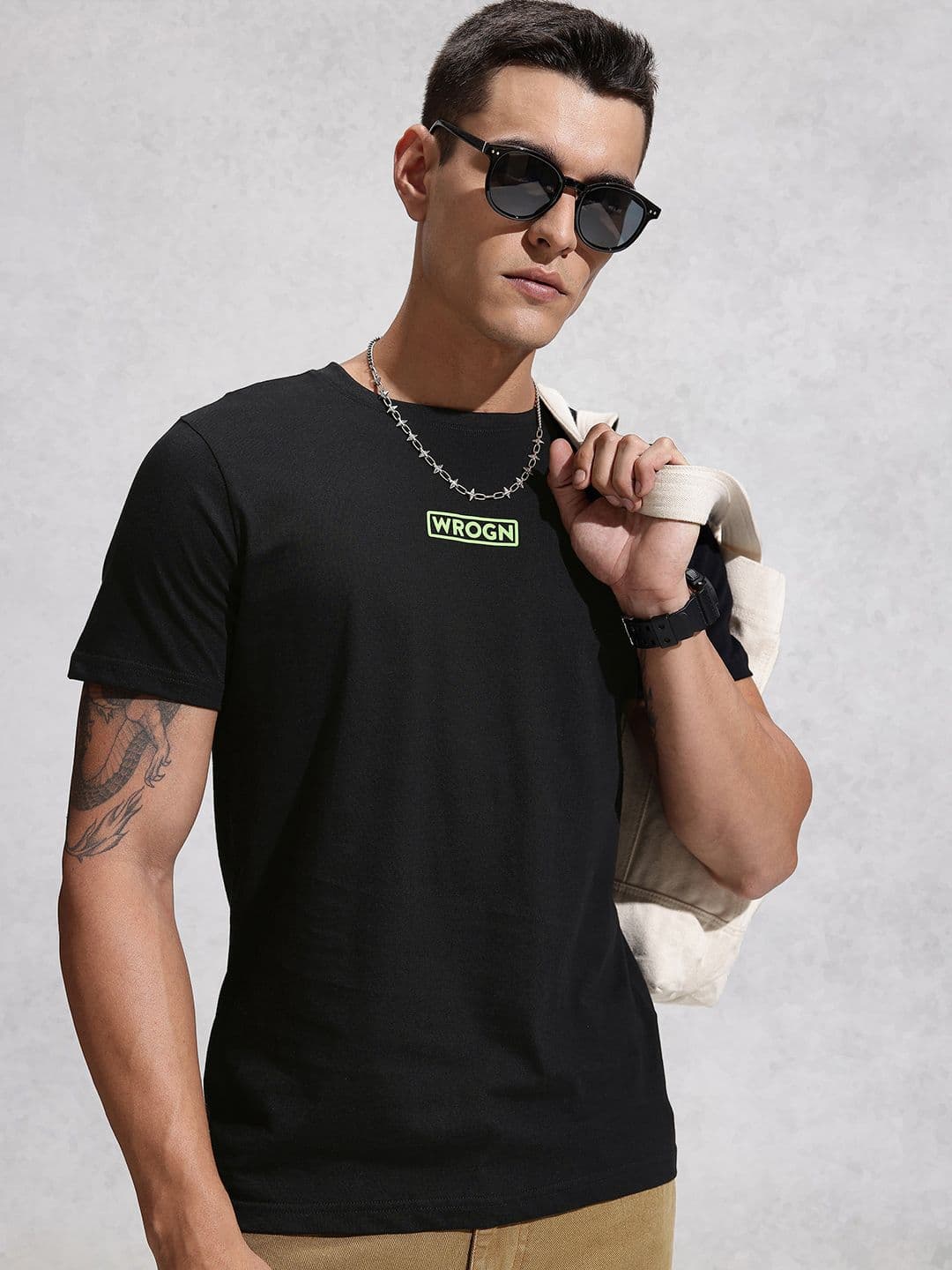 WROGN Pure Cotton Slim Fit T-shirt - view 1