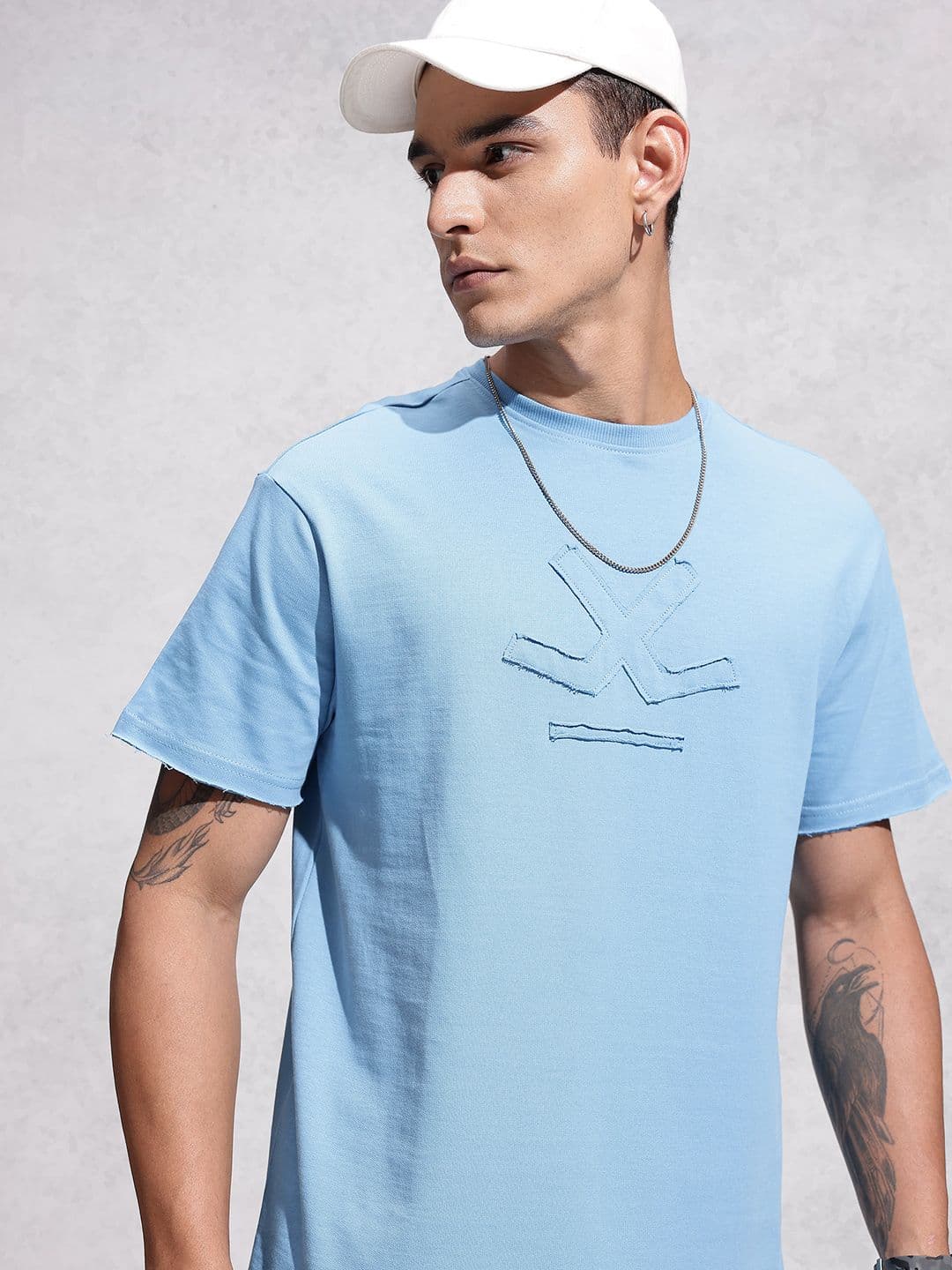 WROGN Oversized Fit Brand Logo Applique Pure Cotton T-shirt - view 1