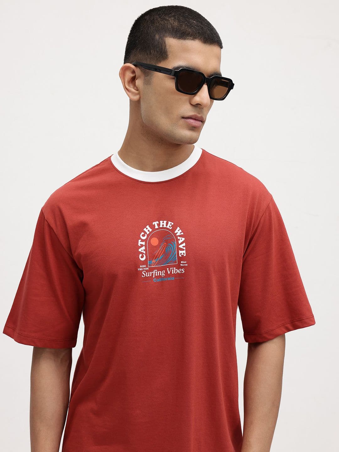 The Roadster Lifestyle Co. Solid Regular-Fit T-shirt - view 1