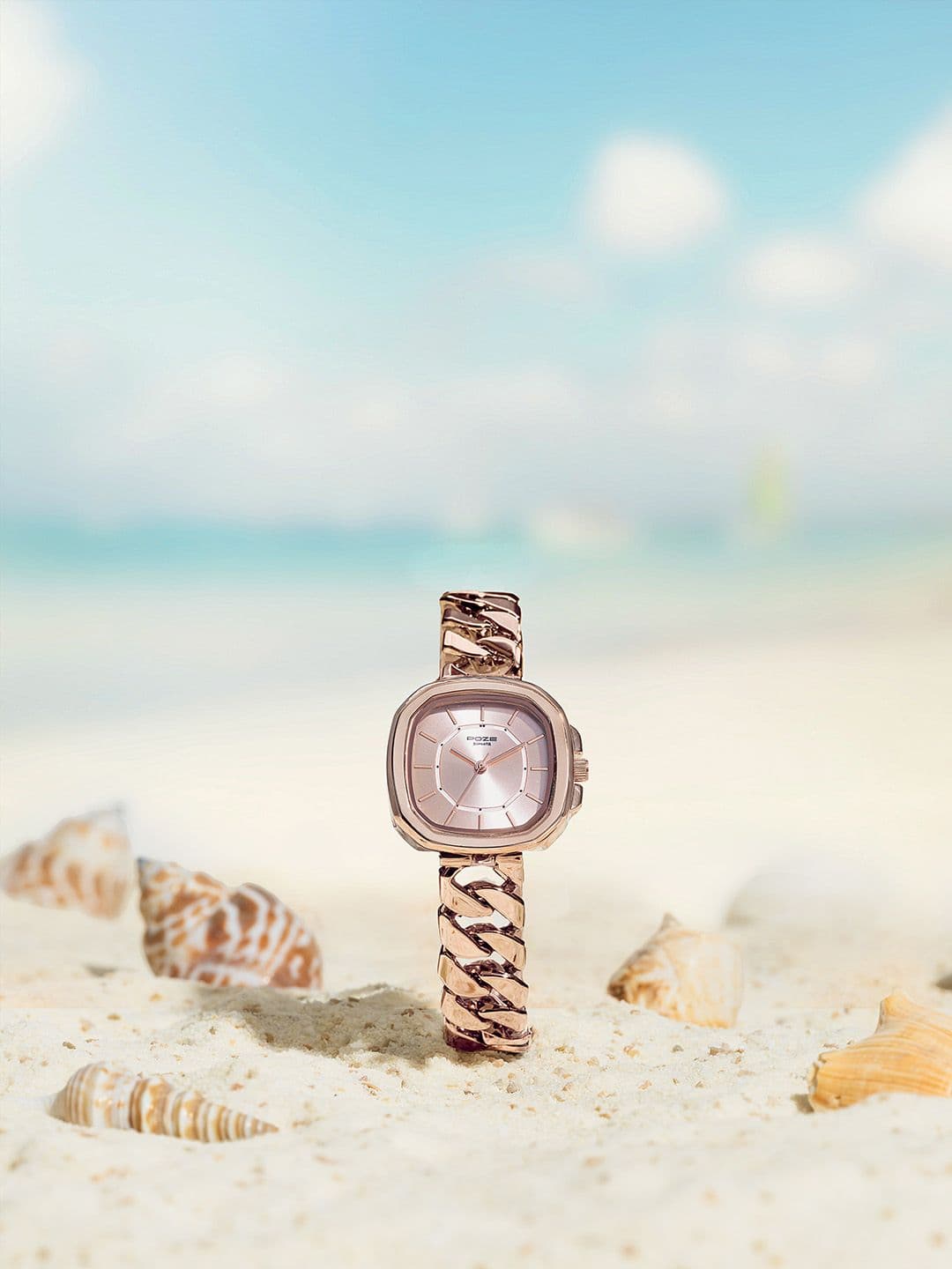 Sonata Poze Women Brass Dial & Bracelet Style Straps Analogue Watch SP80096WM01W - view 1