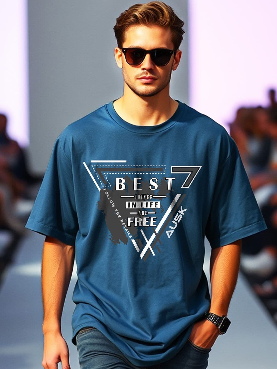AUSK Men Printed Cotton T-shirt - view 1