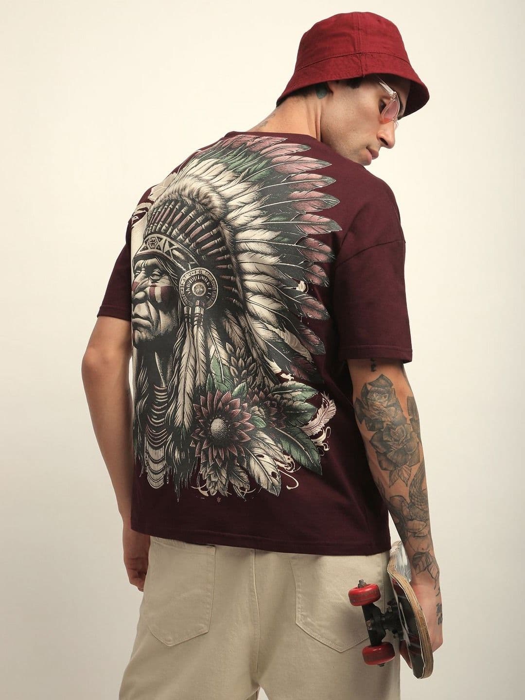 Stormborn Men Drop-Shoulder Printed Cotton Oversized Tshirt - view 1