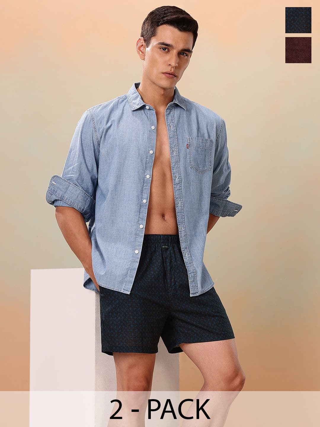 Mast & Harbour Men Pack of 2 Printed Boxers - view 1