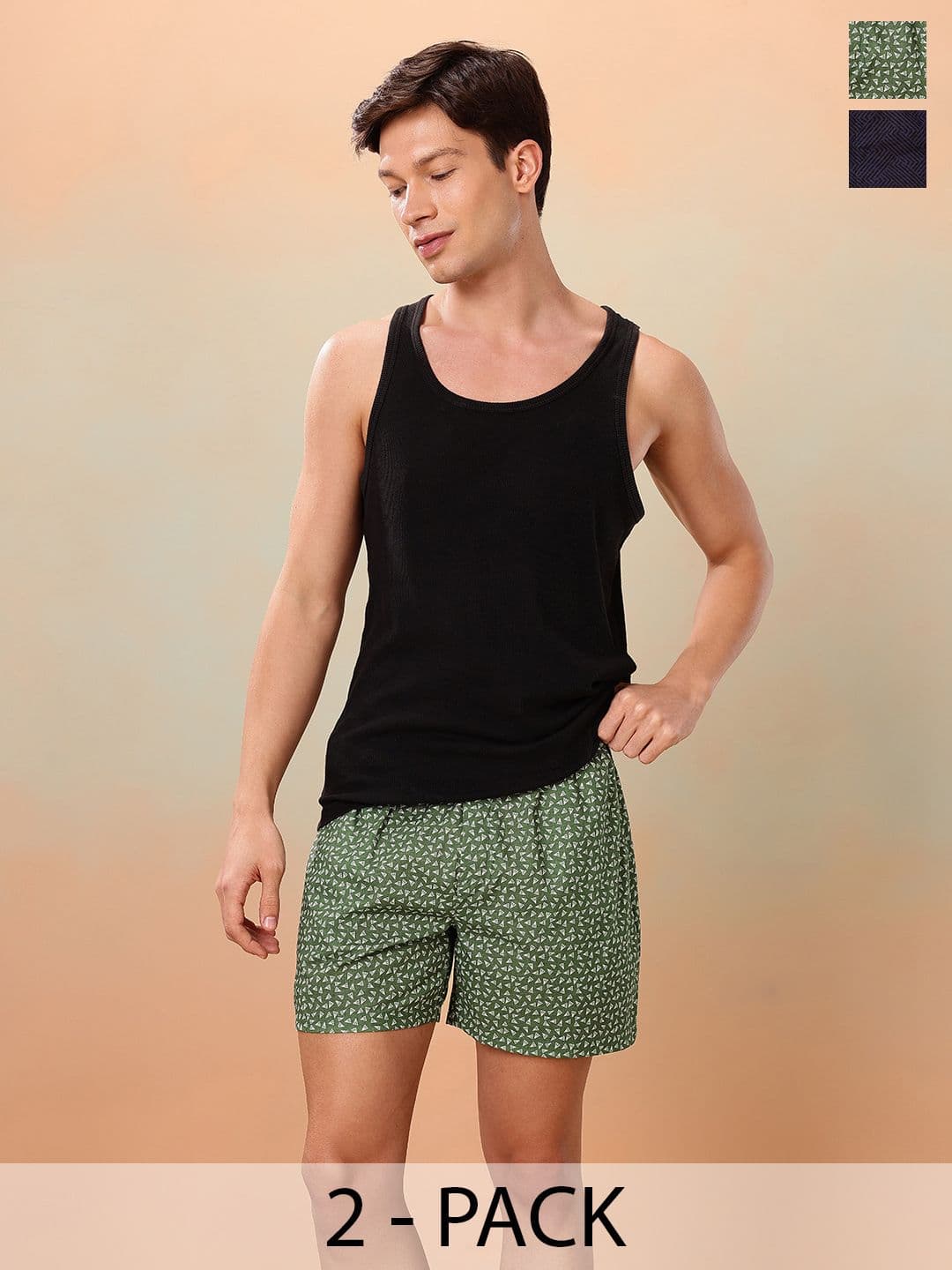 Mast & Harbour Men Pack of 2 Geometric Printed Boxers - view 1