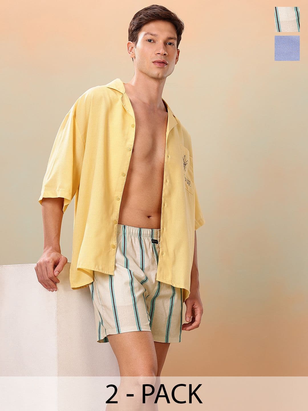 Mast & Harbour Men Pack of 2 Printed Boxers - view 1