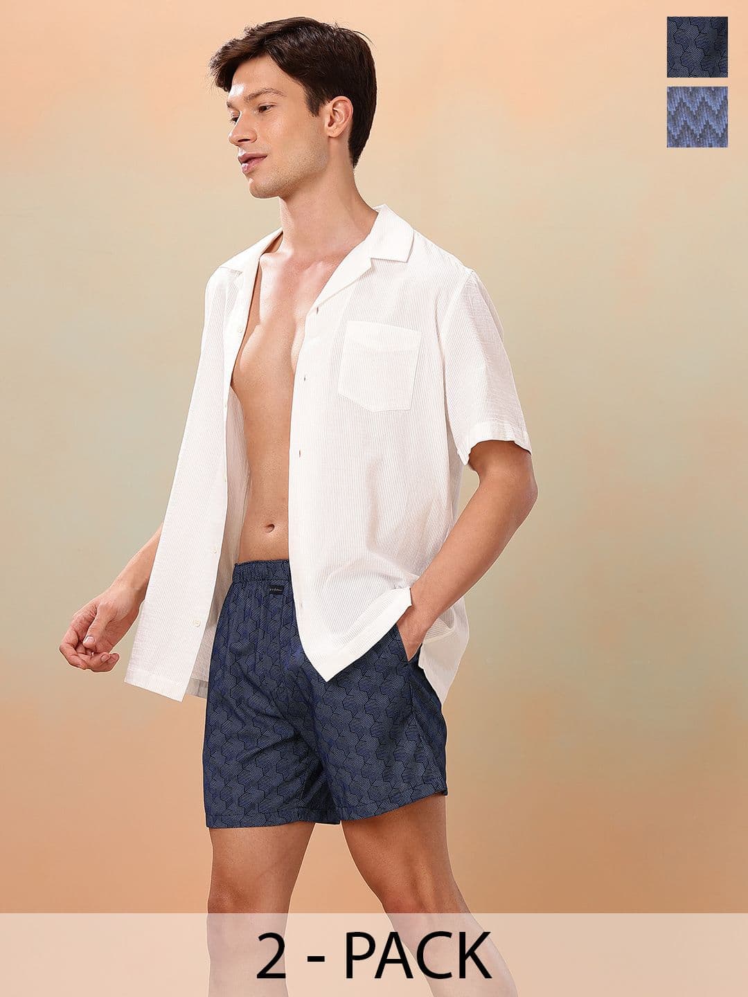 Mast & Harbour Men Pack of 2 Printed Boxers - view 1