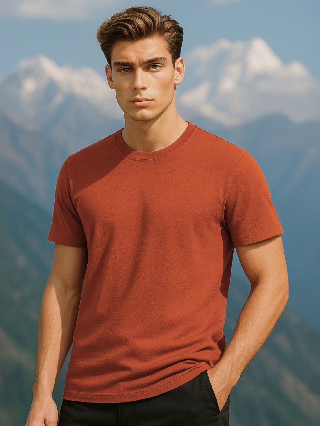 NOBERO Men Solid Pure Cotton T-shirt - view 1