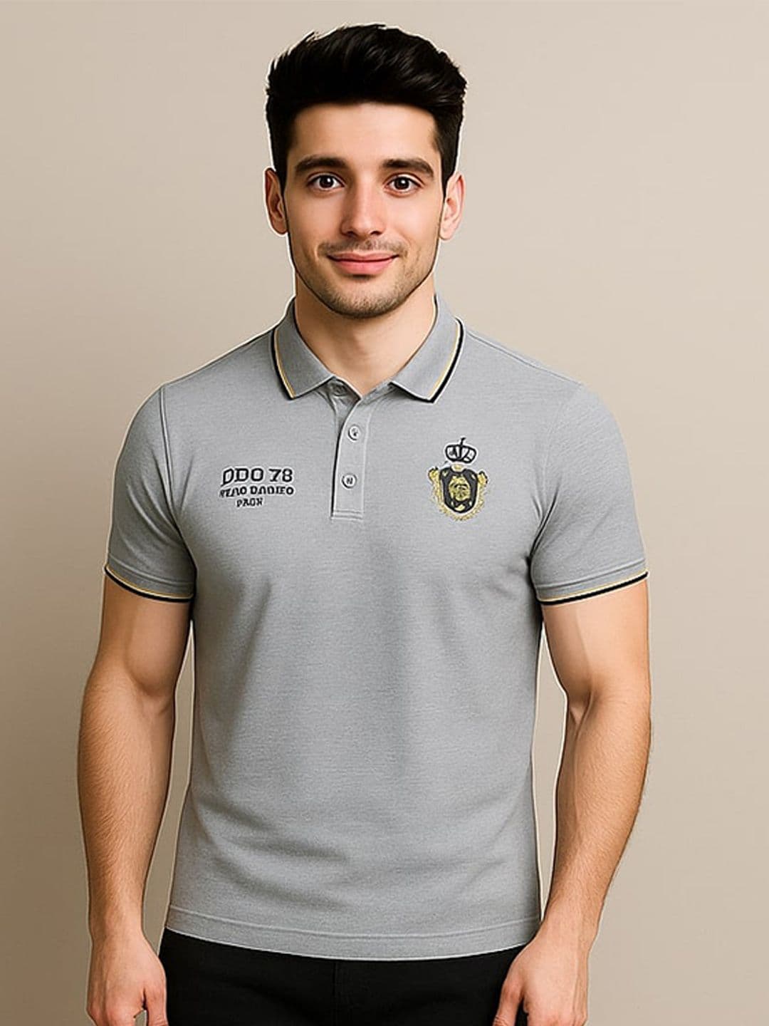R.Code by The Roadster Life Co. Polo Collar Cotton regular Fit T-shirt - view 1