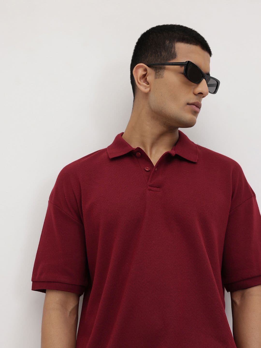 The Roadster Lifestyle Co. Solid Polo Collar T-shirt - view 1