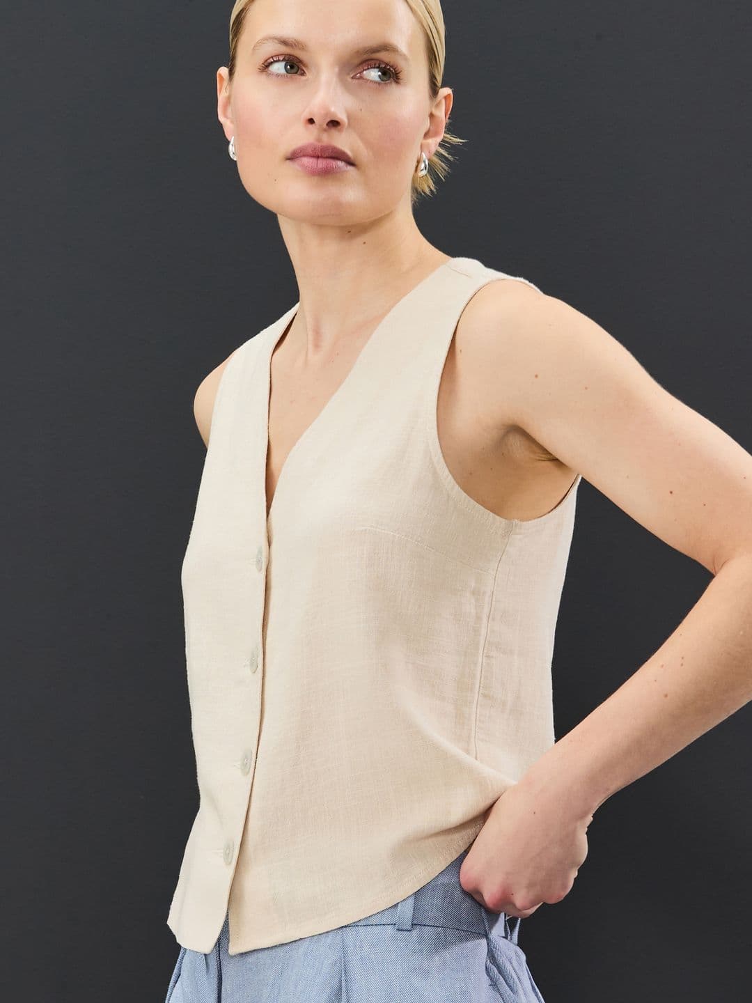 NEXT V-Neck Sleeveless Waistcoat - view 1