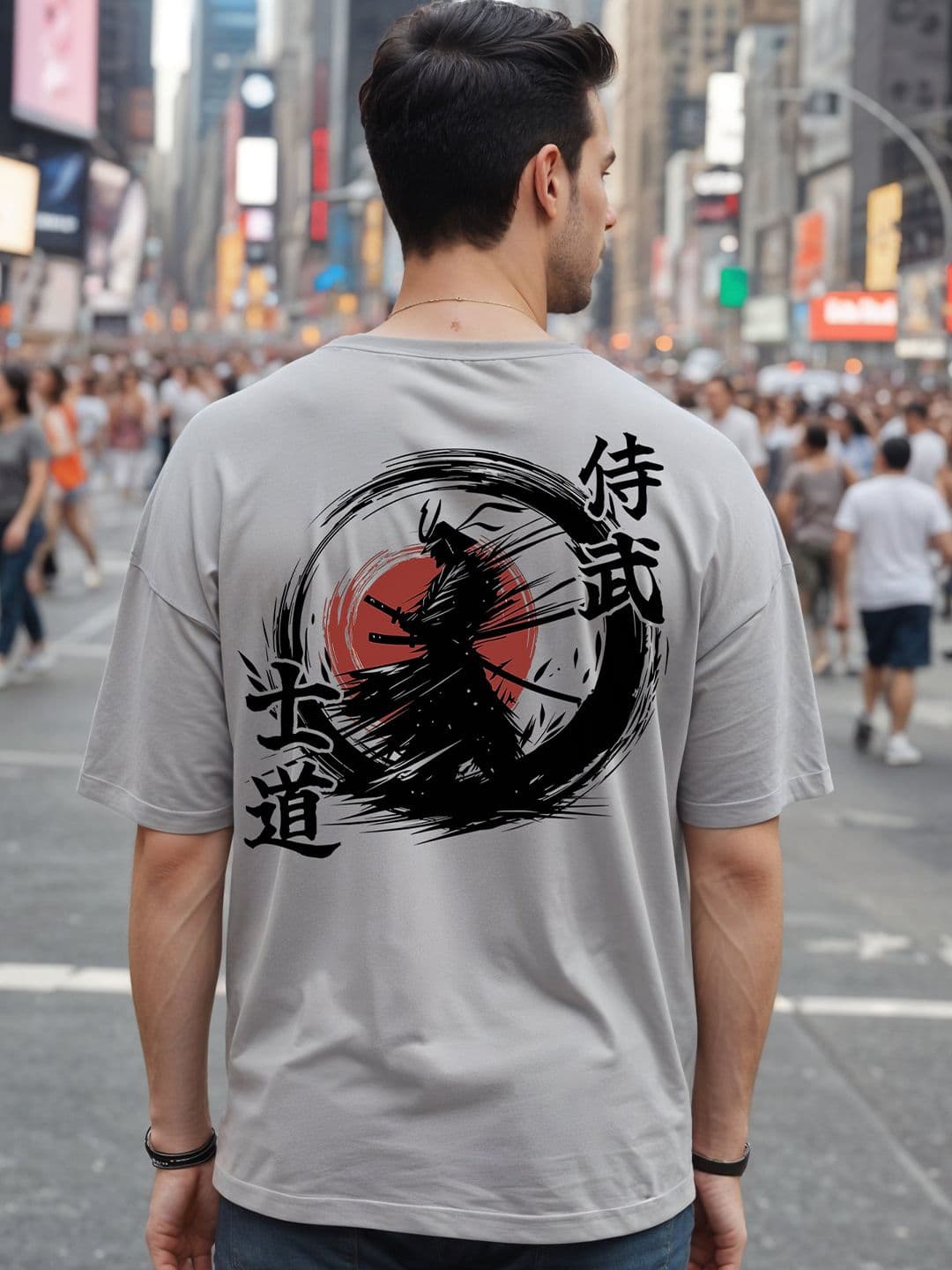 SMARTEES Men Graphic Printed Round Neck Cotton Oversized T-shirt - view 1