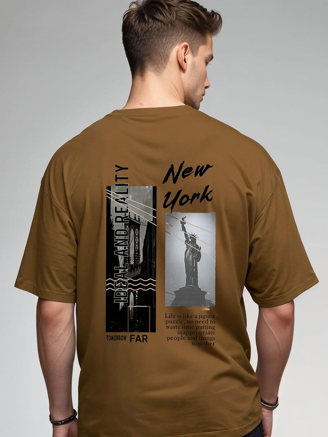 SMARTEES Men Oversized Typography Printed T-shirt - view 1